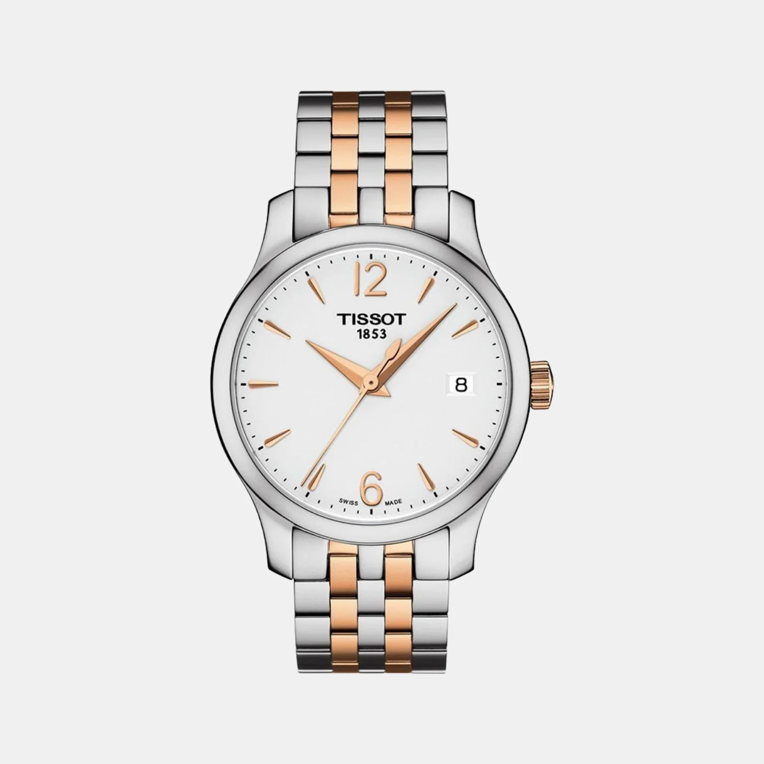 Tradition Women Quartz White Dial Analog Stainless Steel Watch T0632102203701
