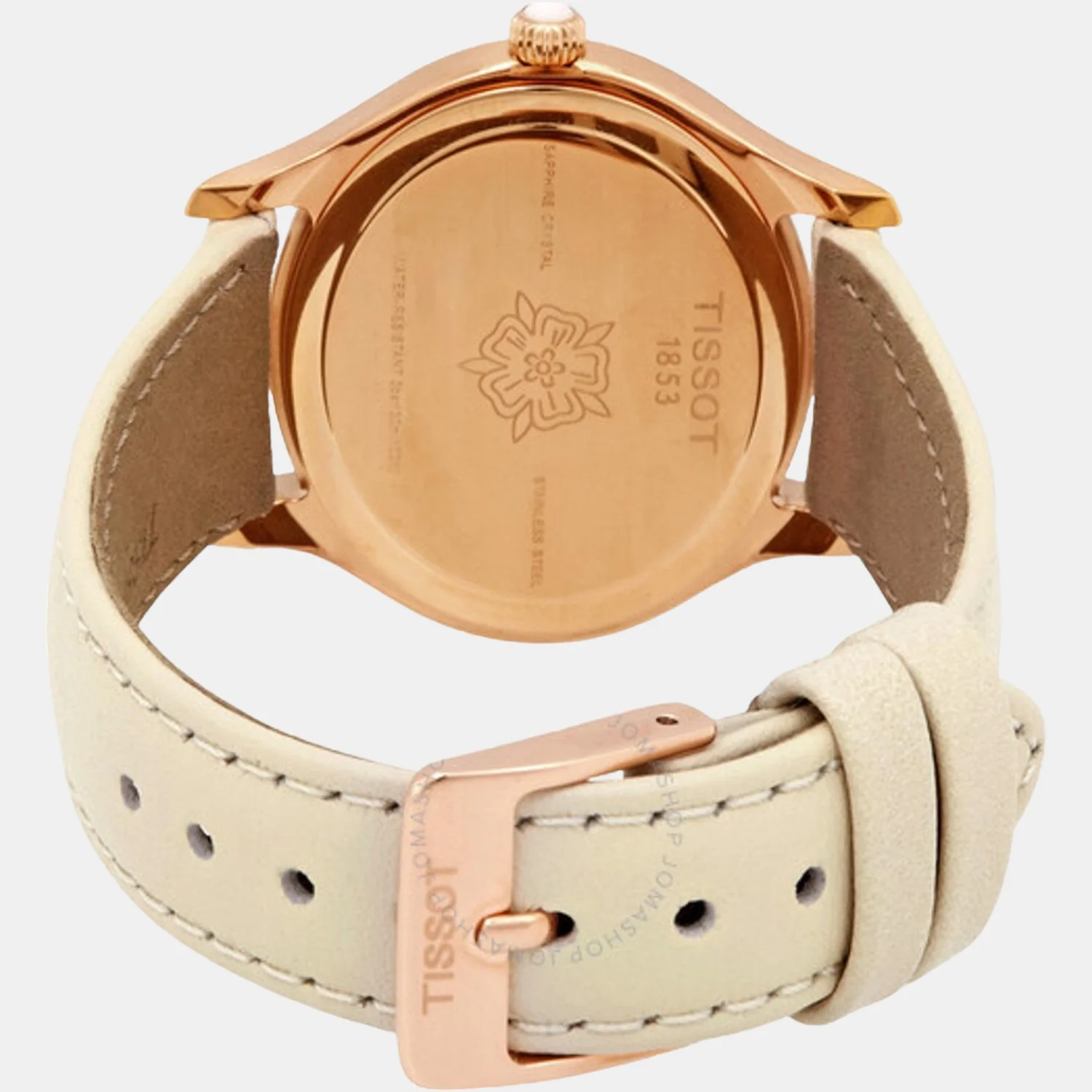 Women White Analog Leather Watch T1033103611301 - Image 3