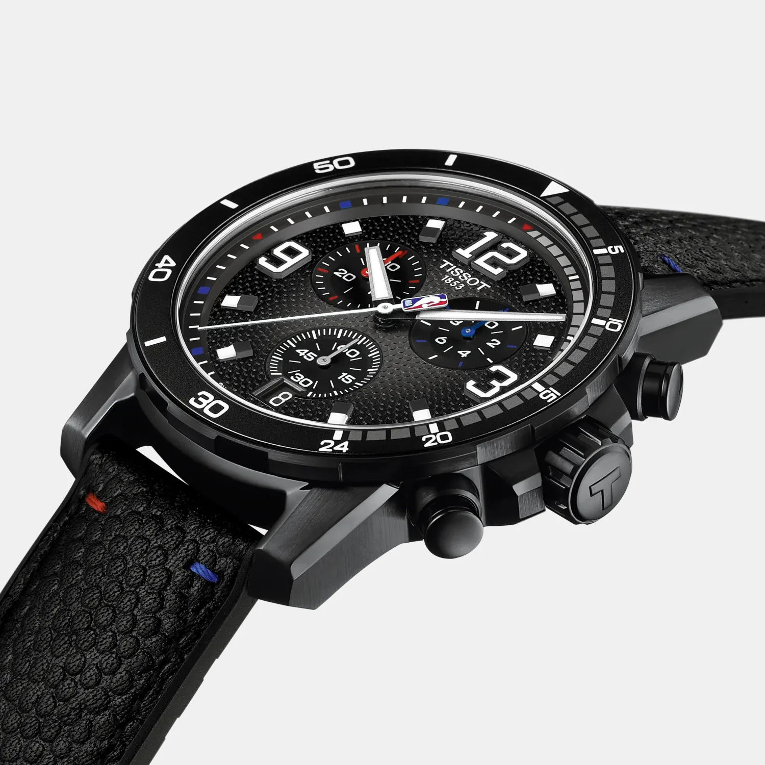 Supersport NBA Special Edition Men Quartz Black Dial Chronograph Leather Watch T1256173706700 - Image 2