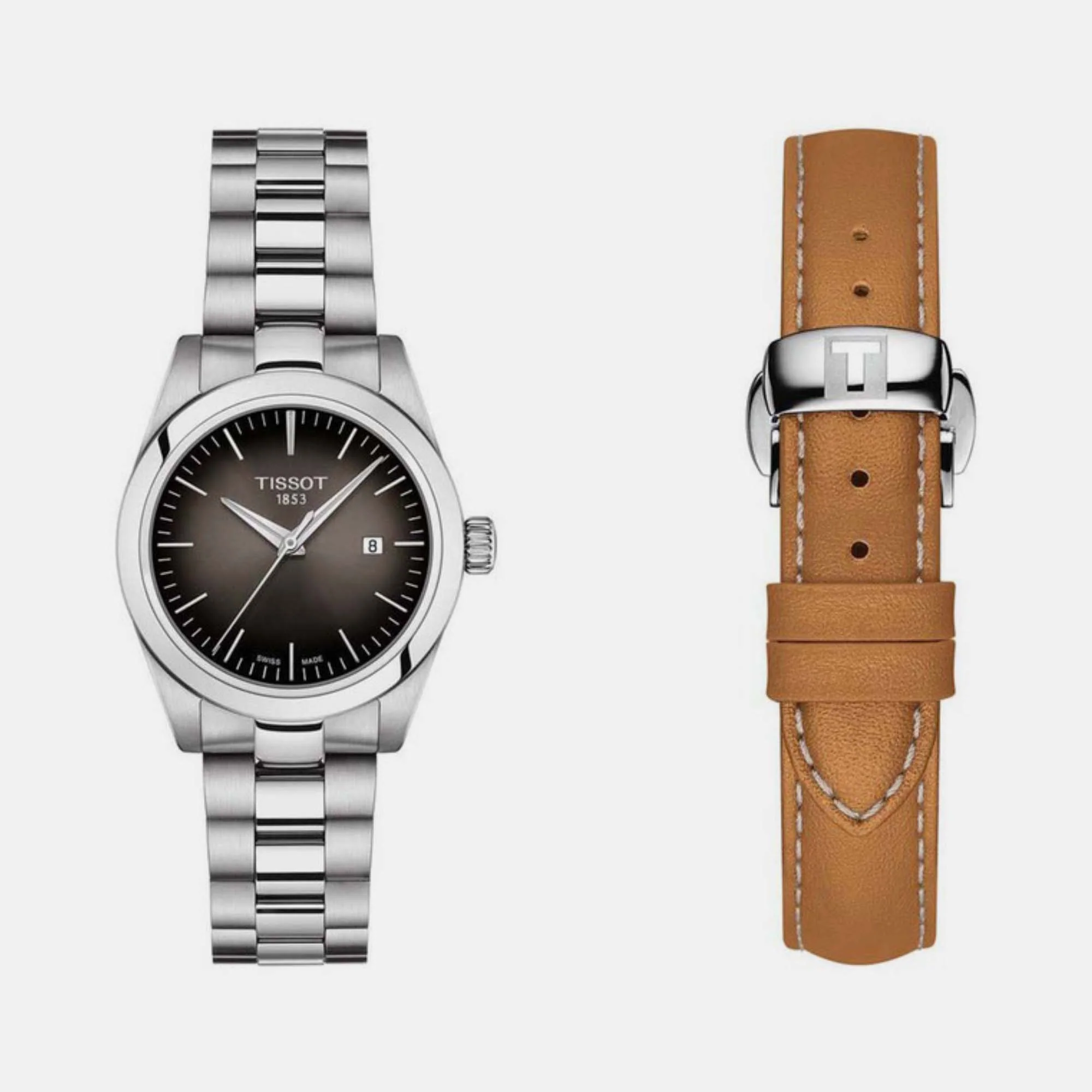 T-My Lady Women Quartz Black Dial Analog Stainless Steel Watch T1320101106100 - Image 5