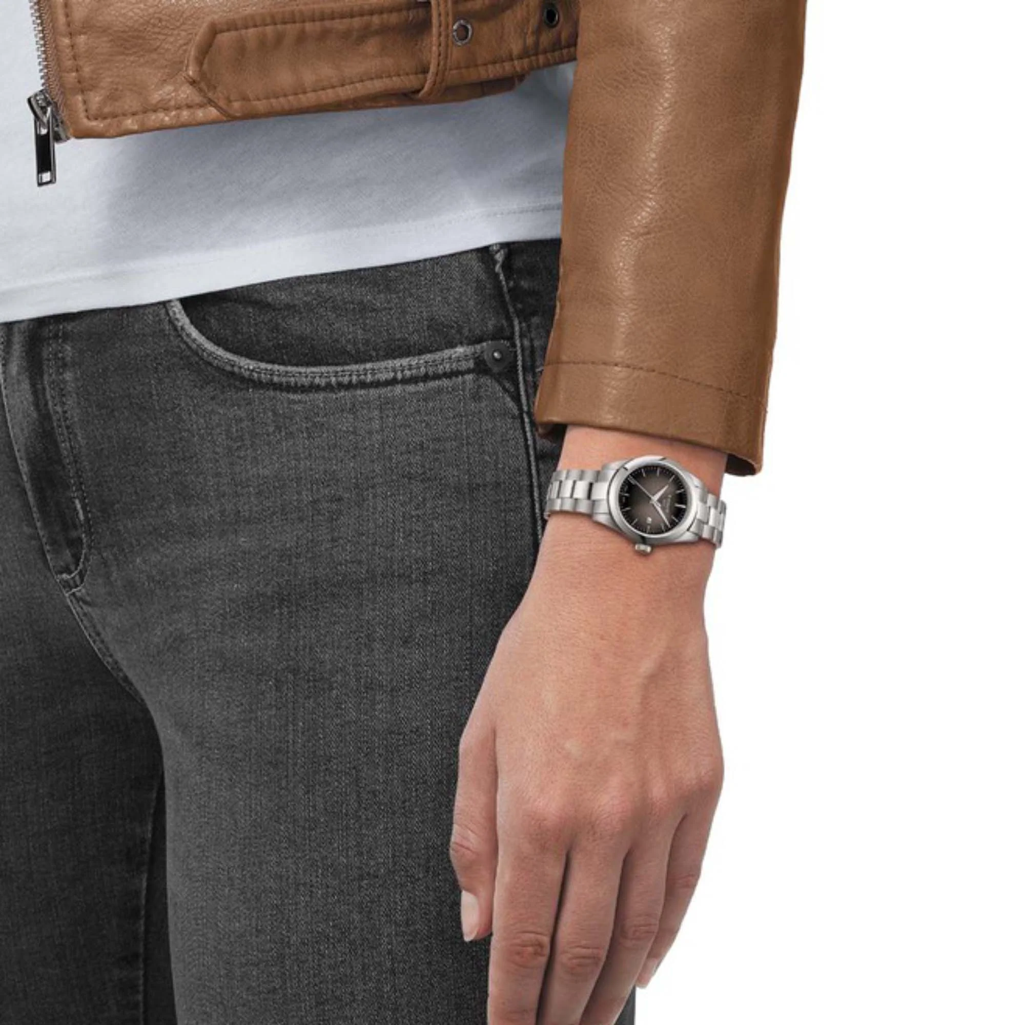 T-My Lady Women Quartz Black Dial Analog Stainless Steel Watch T1320101106100 - Image 9