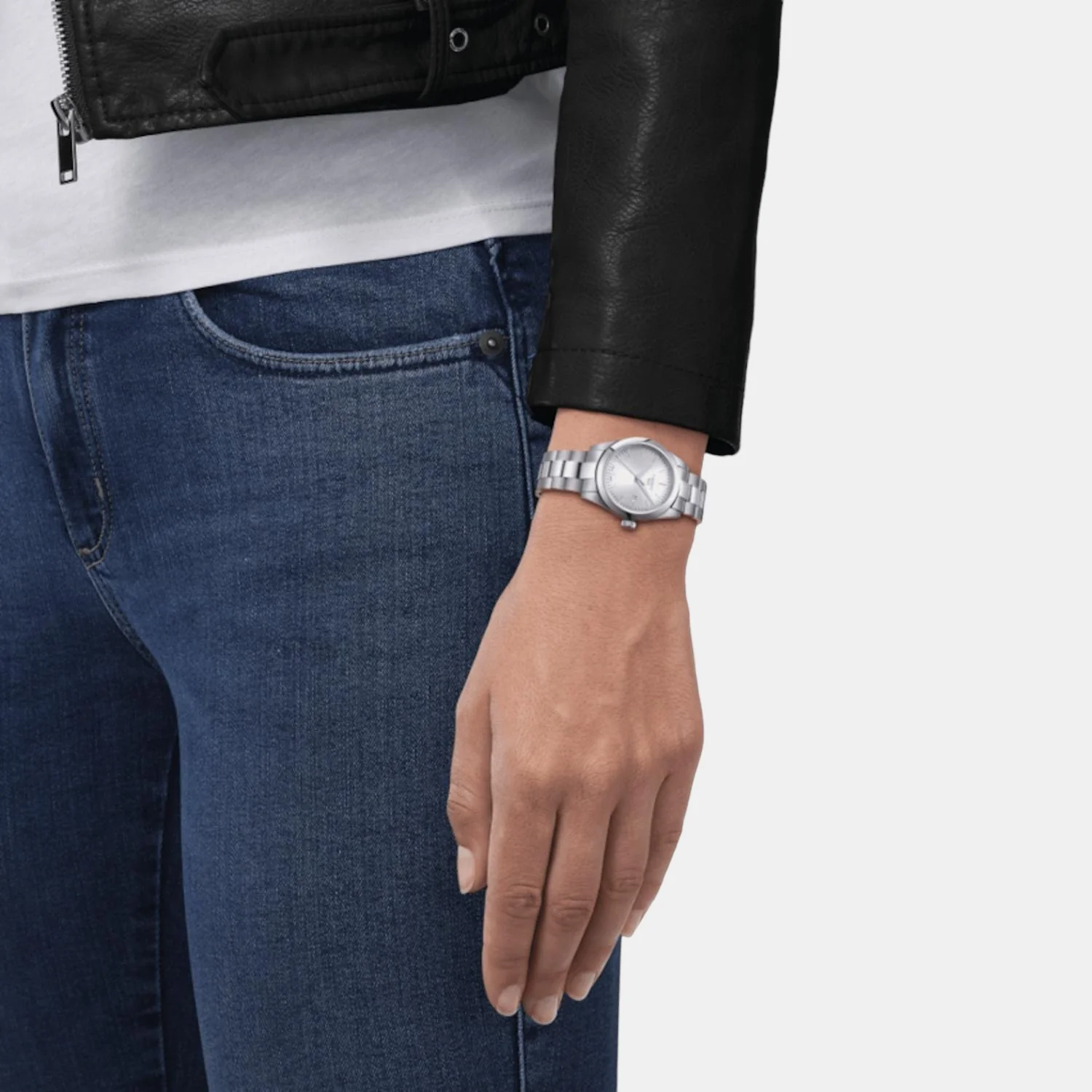 T-My Lady Women Quartz Silver Dial Analog Stainless Steel Watch T1320101103100 - Image 4