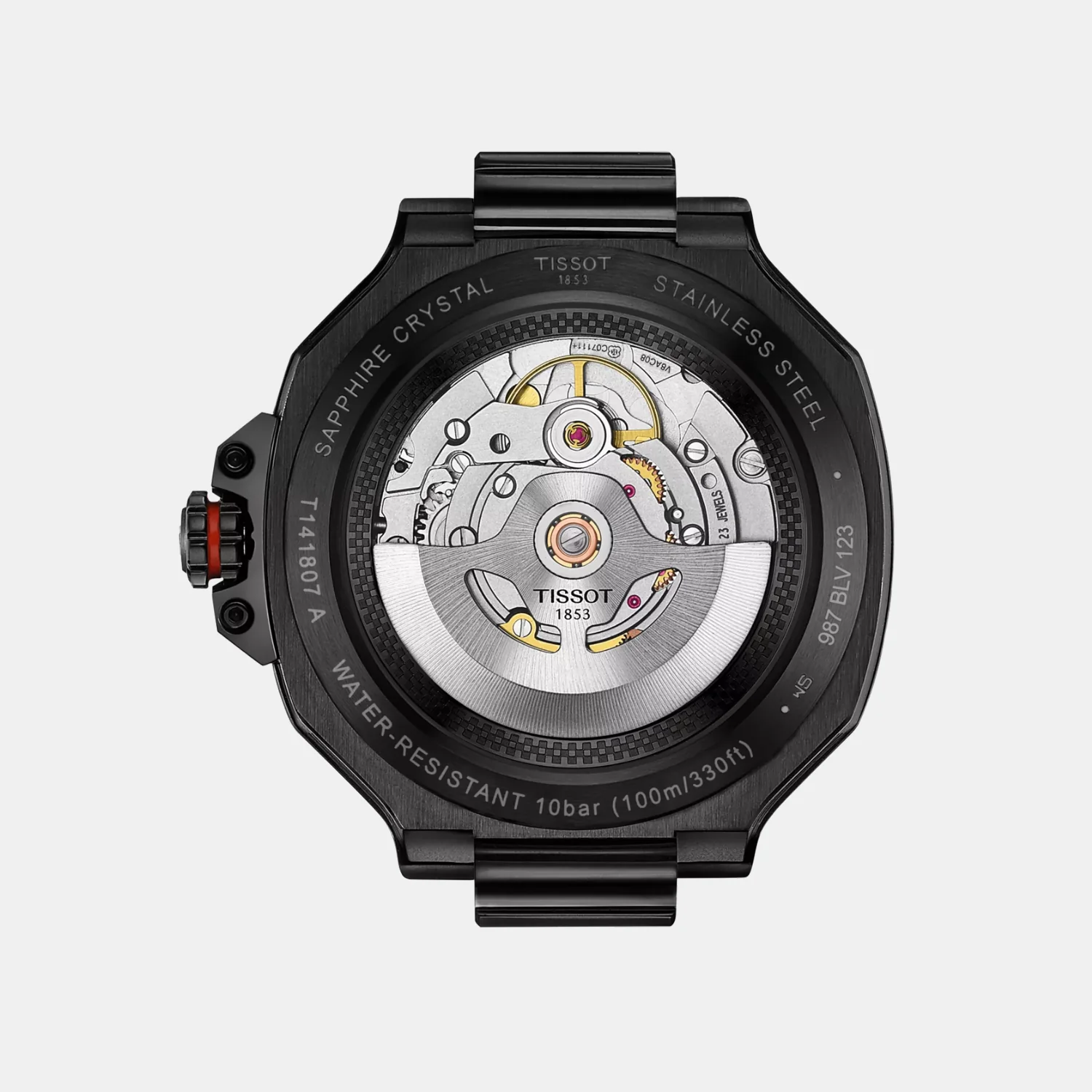 T-Race Men Automatic Black Dial Analog Silicone Watch T1418073705700 - Image 3