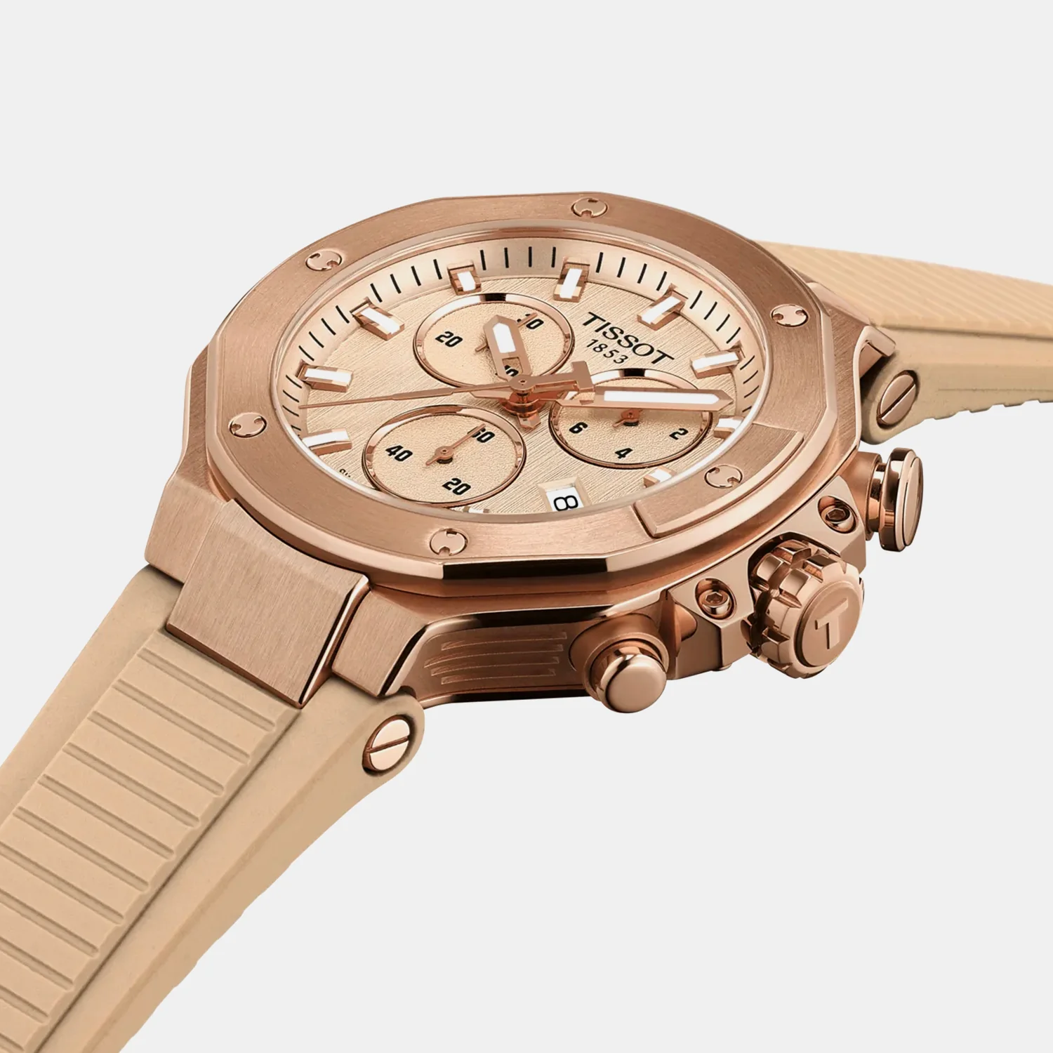 T-Race Men Chronograph Nude Dial Quartz Silicone Watch T1418173750100 - Image 2
