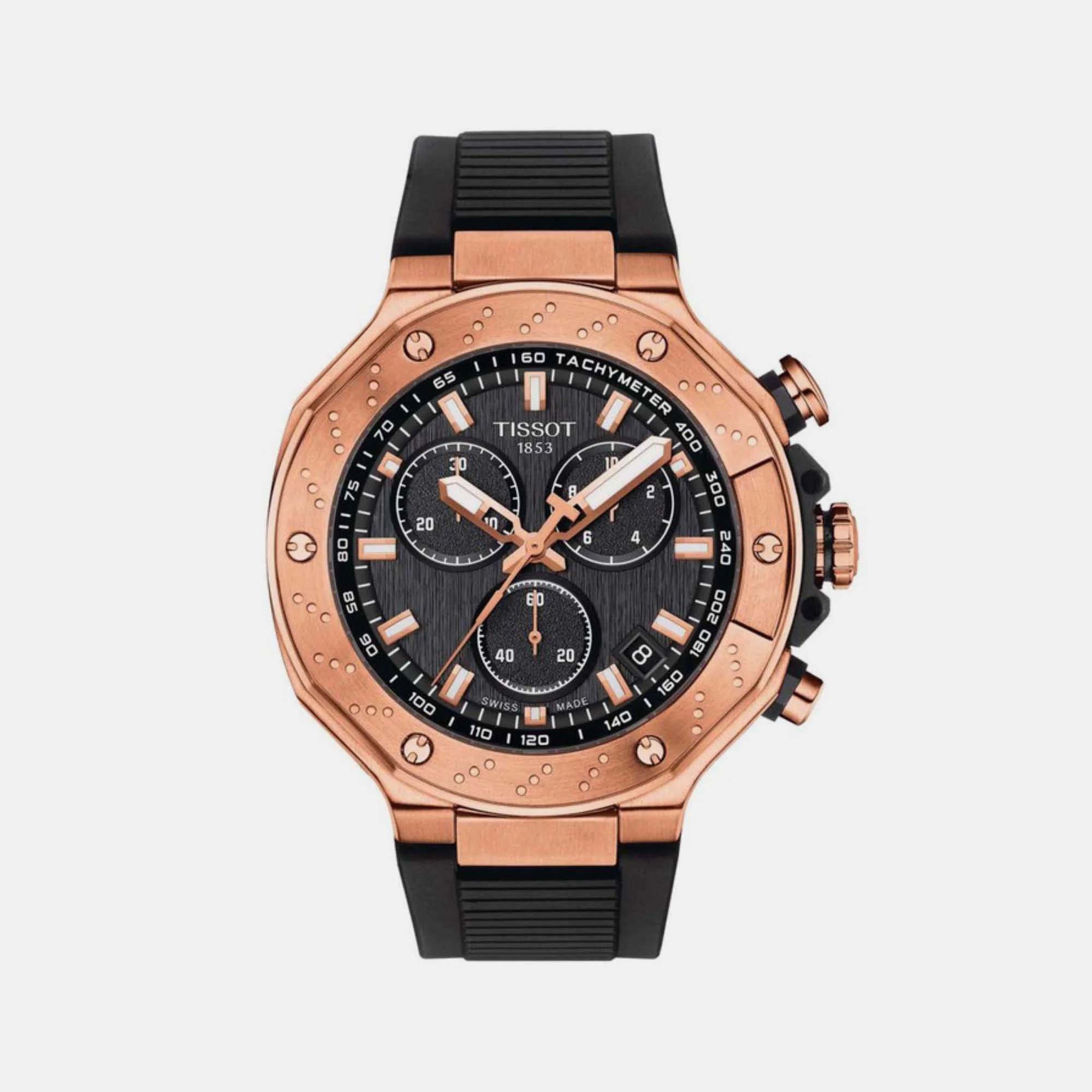 T-Race Men Quartz Black Dial Chronograph Silicone Watch T1414173705100 - Image 2
