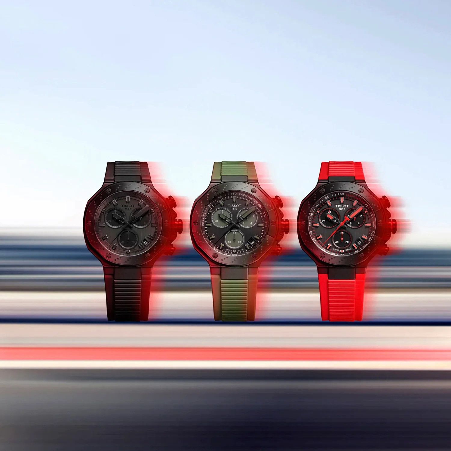 T-Race Men Quartz Dark Grey Dial Chronograph Silicone Watch T1414173706101 - Image 7
