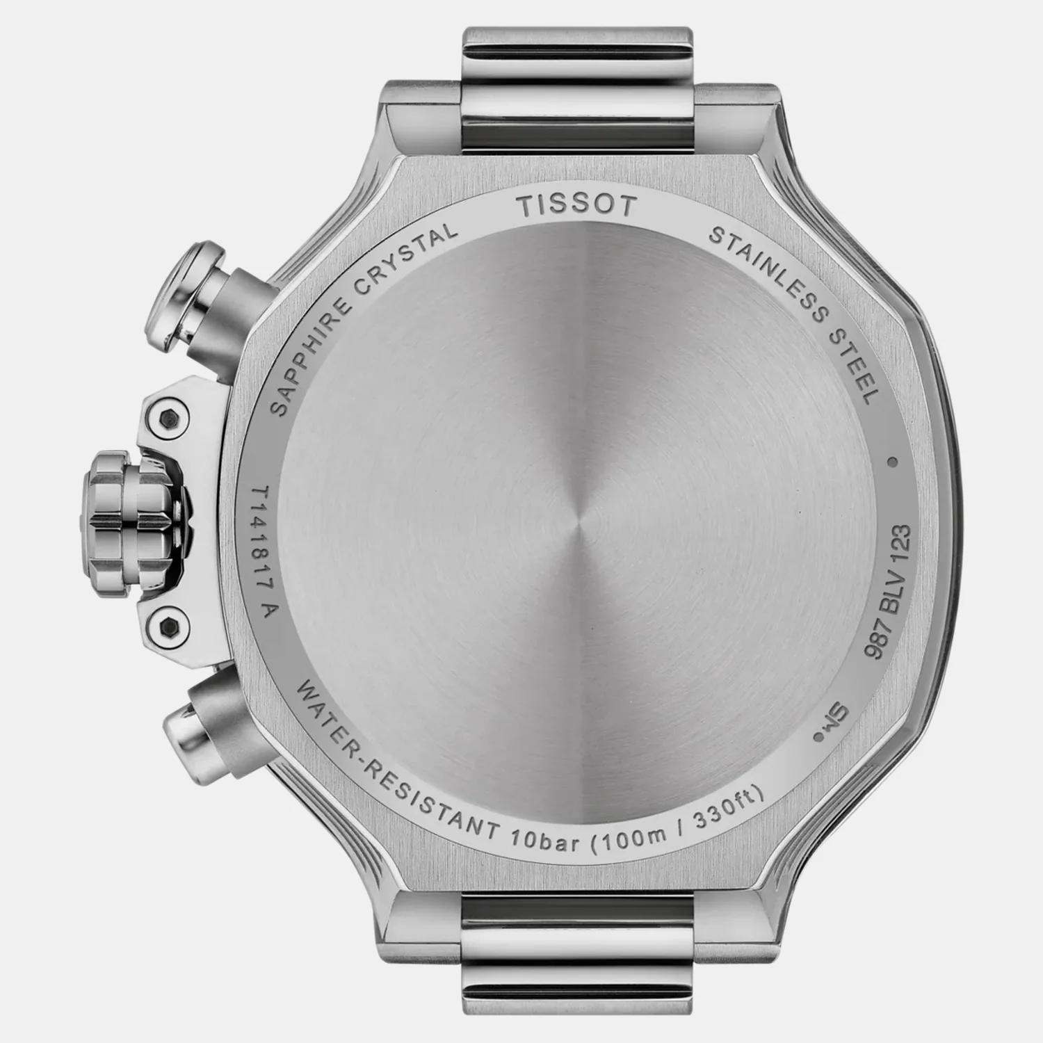 T-Race Unisex Quartz White Mother Of Pearl Dial Chronograph Silicone Watch T1418179711100 - Image 4