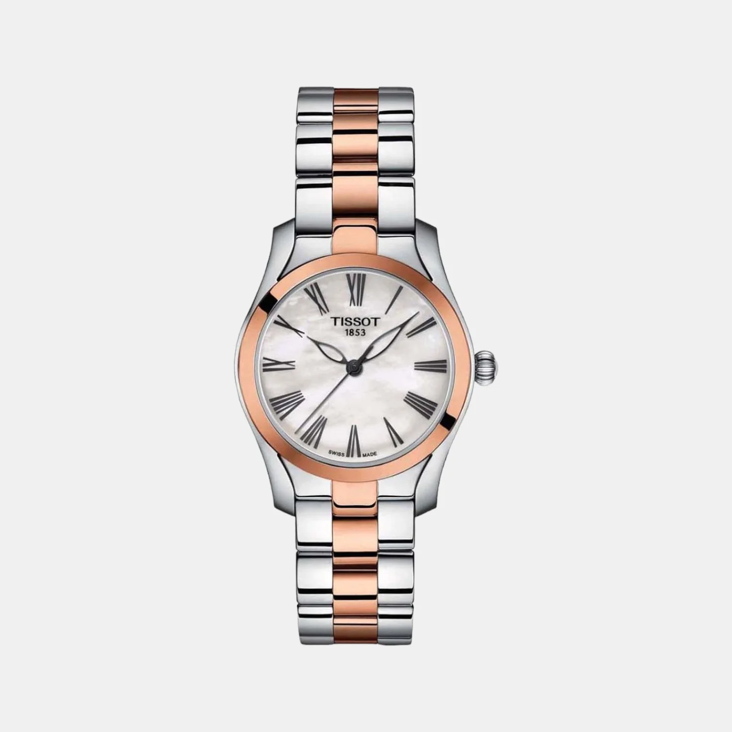 T-Wave Women Quartz Mother Of Pearl Dial Analog Stainless Steel Watch T1122102211301