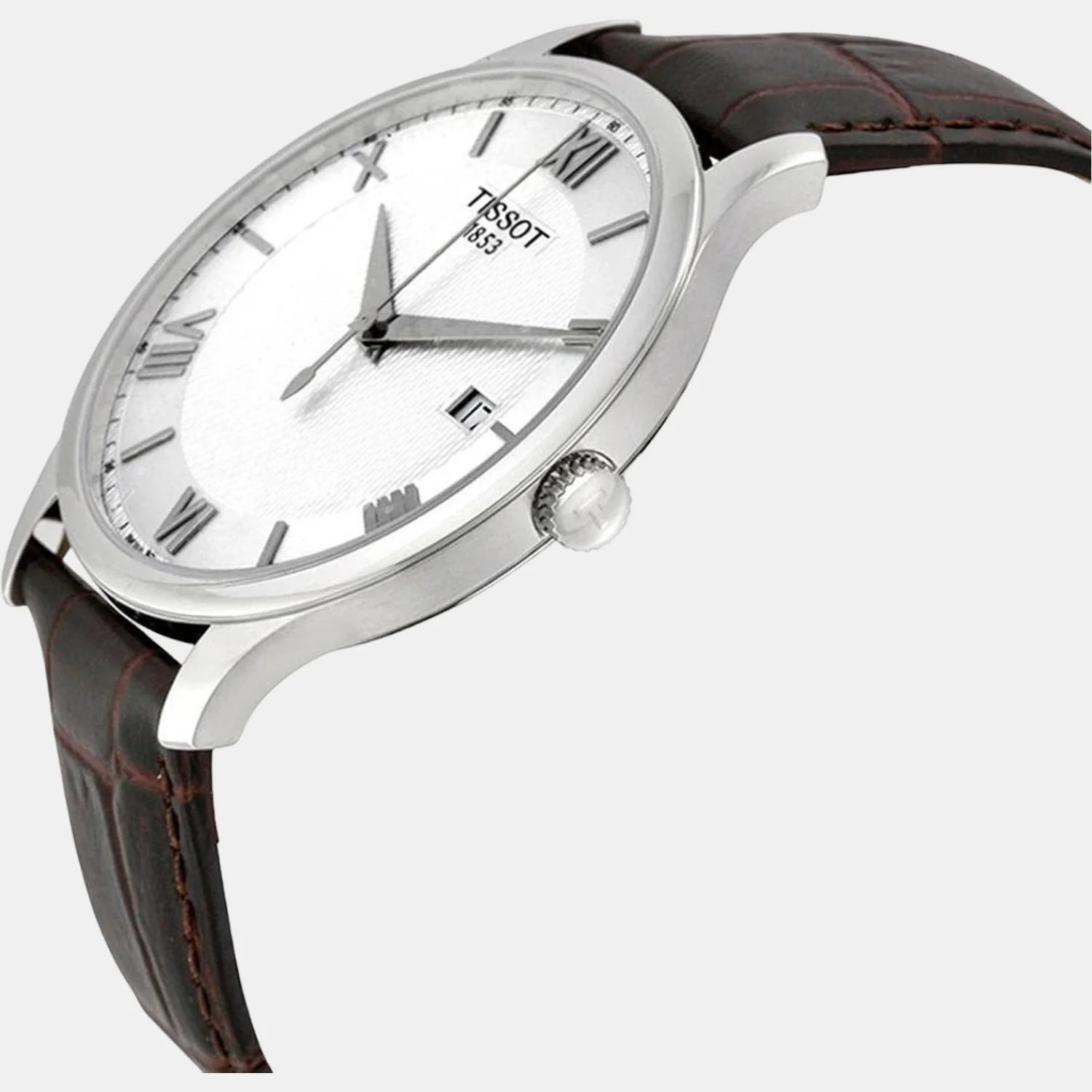 Tradition Men Quartz Silver Dial Analog Leather Watch T0636101603800 - Image 2
