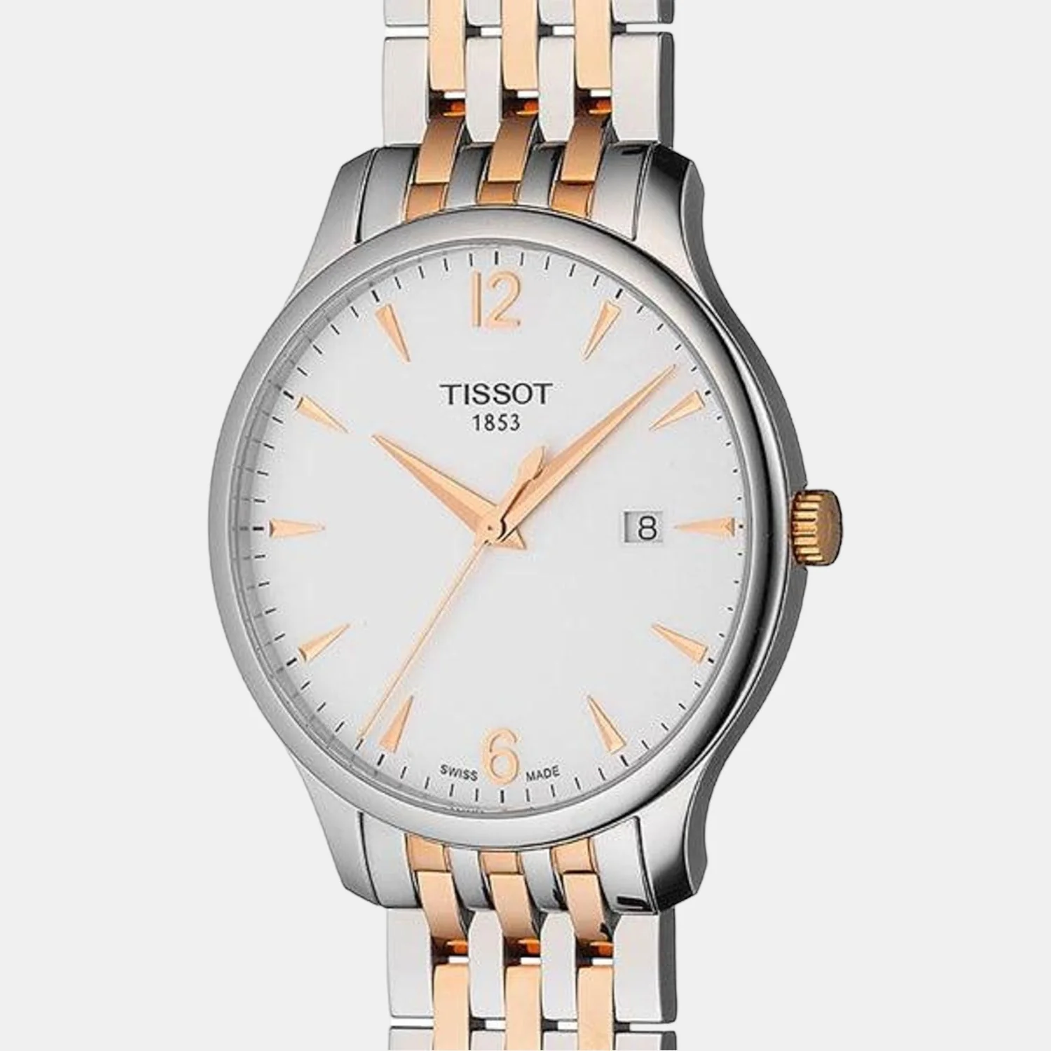 Tradition Men Quartz Silver Dial Analog Stainless Steel Watch T0636102203701 - Image 2
