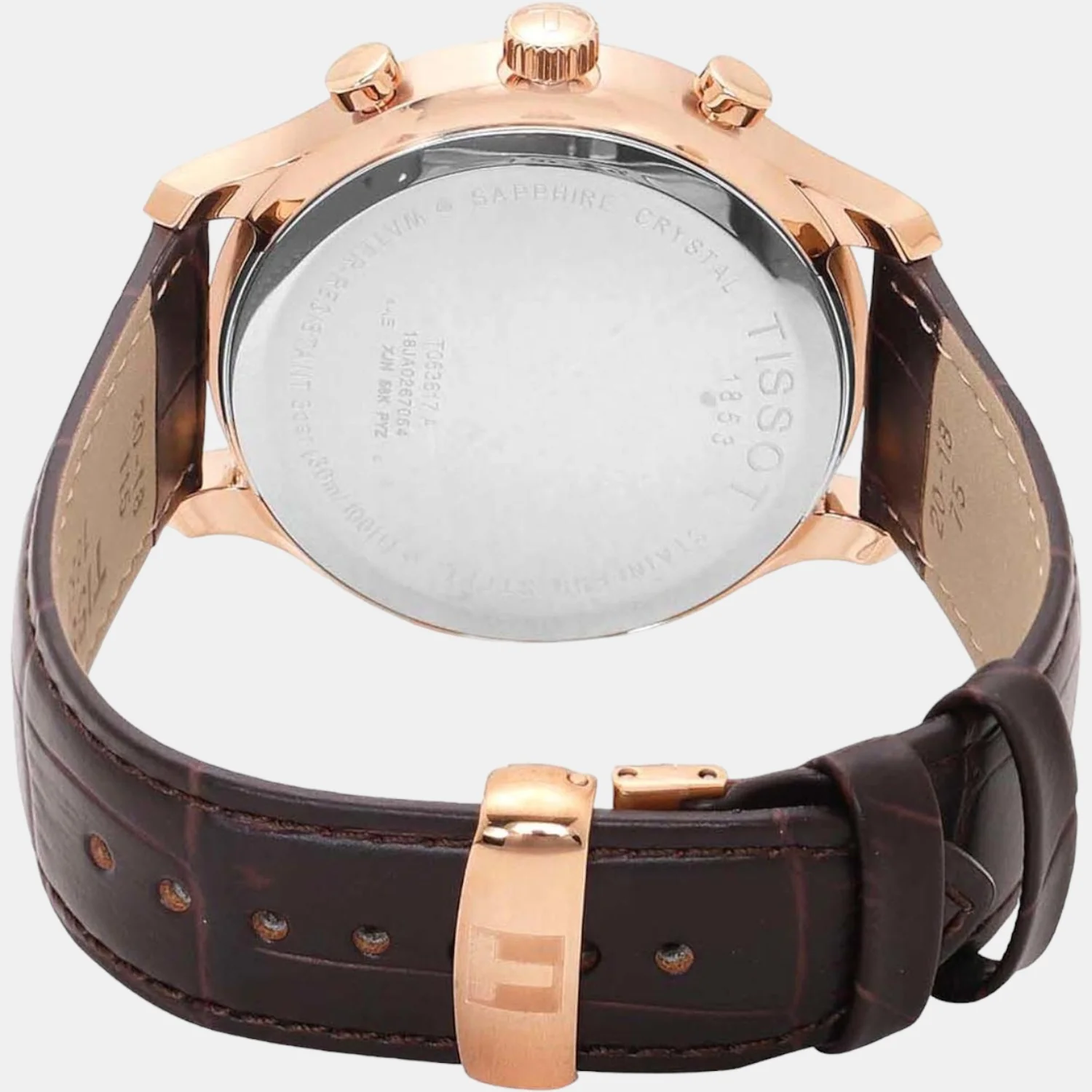 Tradition Men Quartz White Dial Chronograph Leather Watch T0636173603700 - Image 3