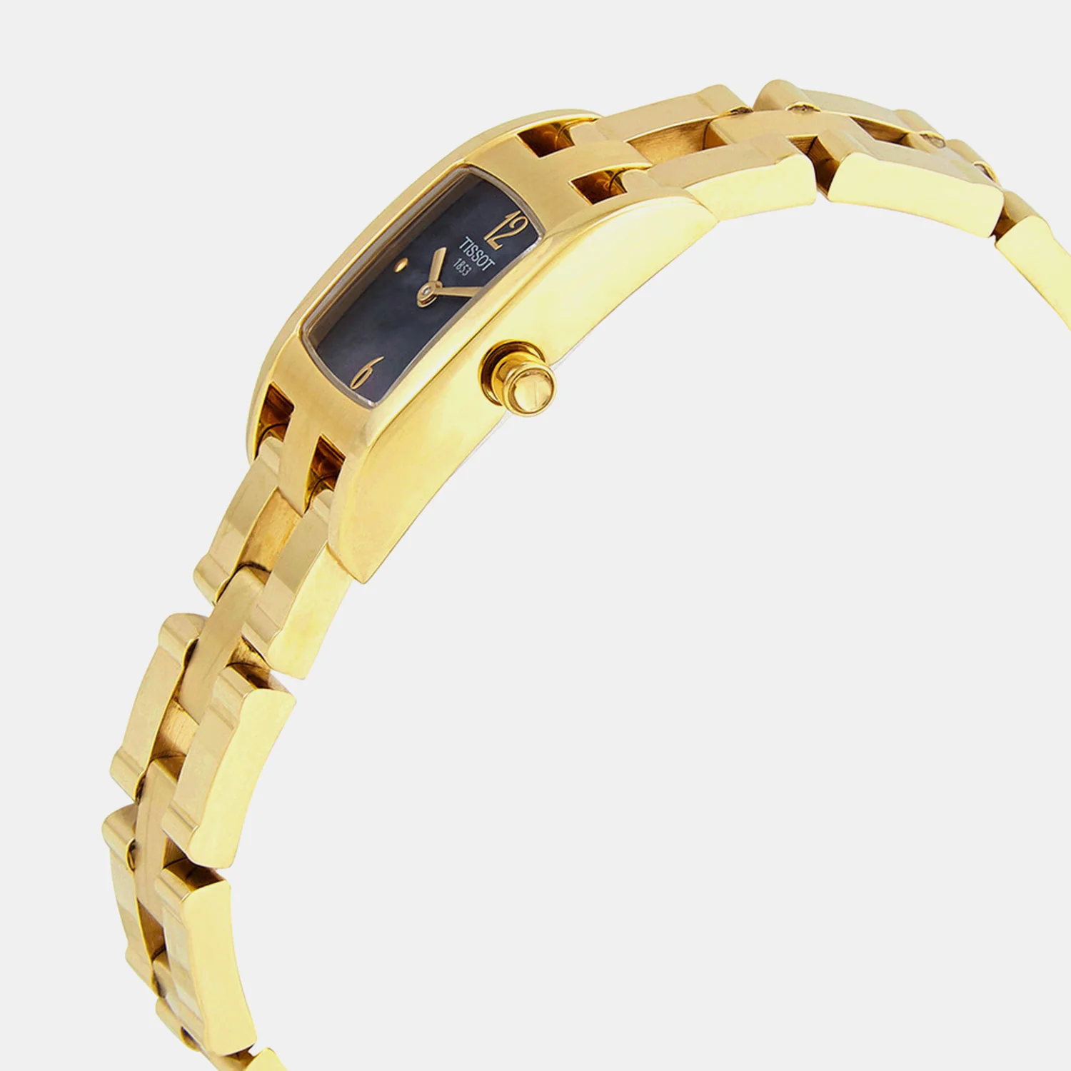 Women Quartz Black Mother Of Pearl Dial Analog Steel Watch T0421093312700 - Image 3