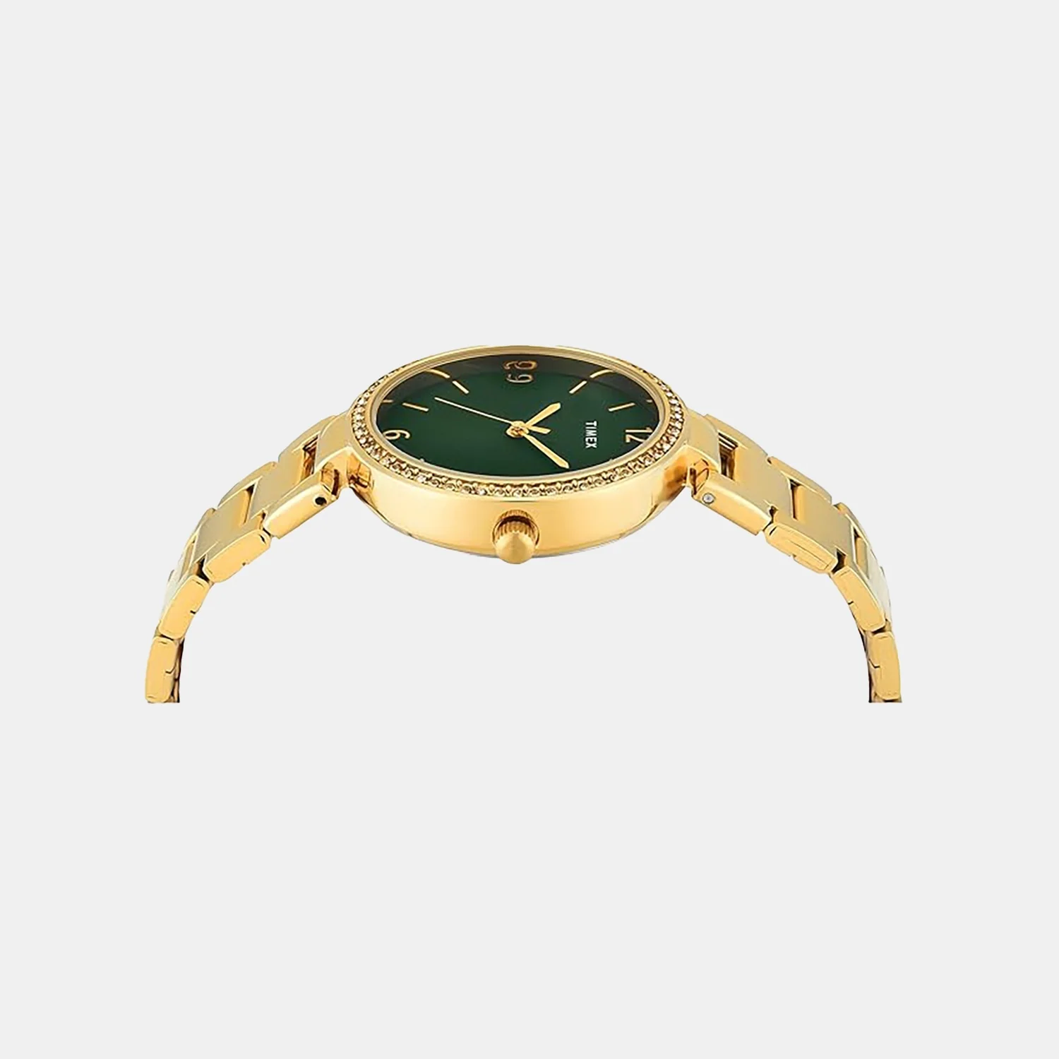 Trendline Women Quartz Green Dial Analog Stainless Steel Watch TWEL18719 - Image 3