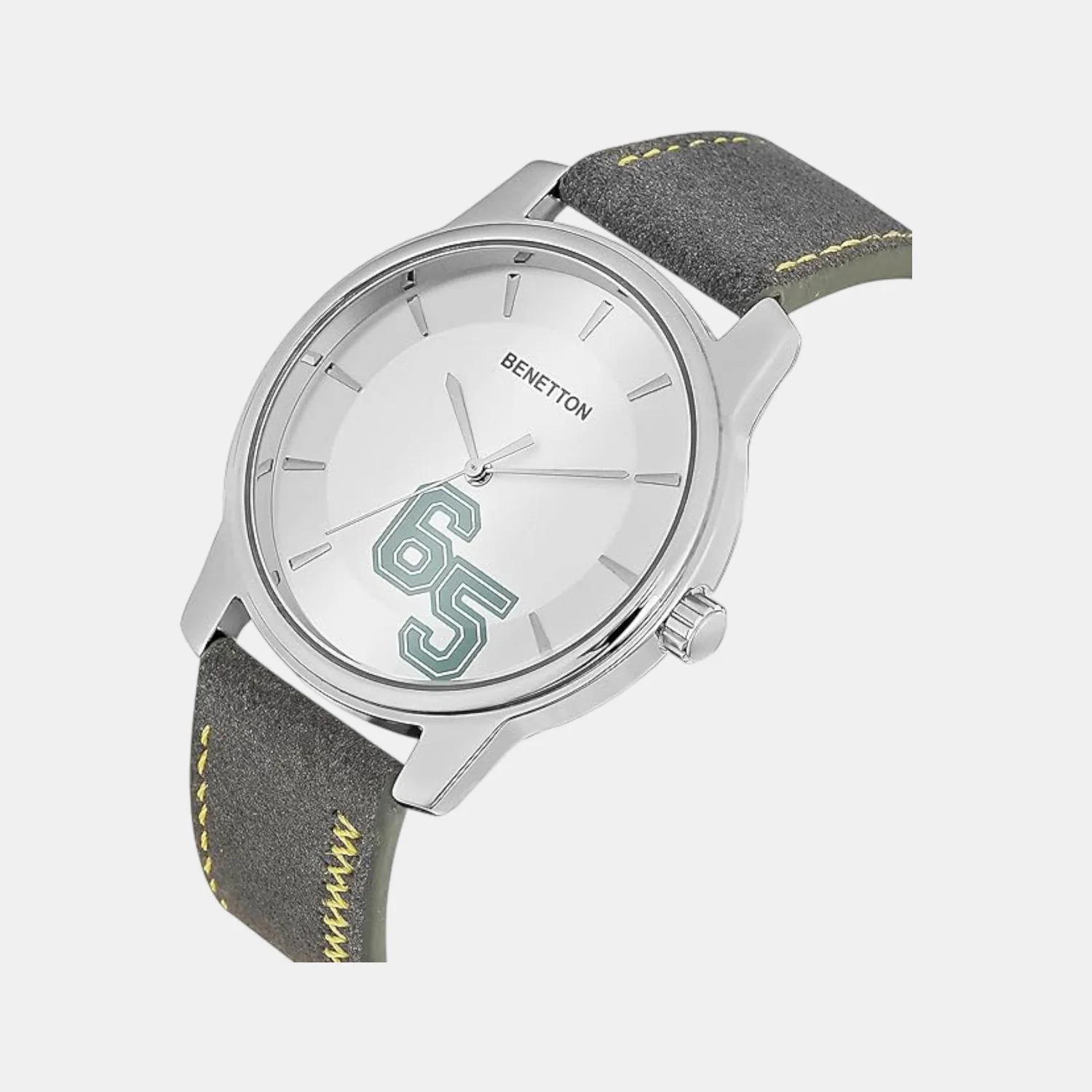 Iconic Men Quartz Silver Dial Analog Leather Watch UWUCG2002 - Image 3