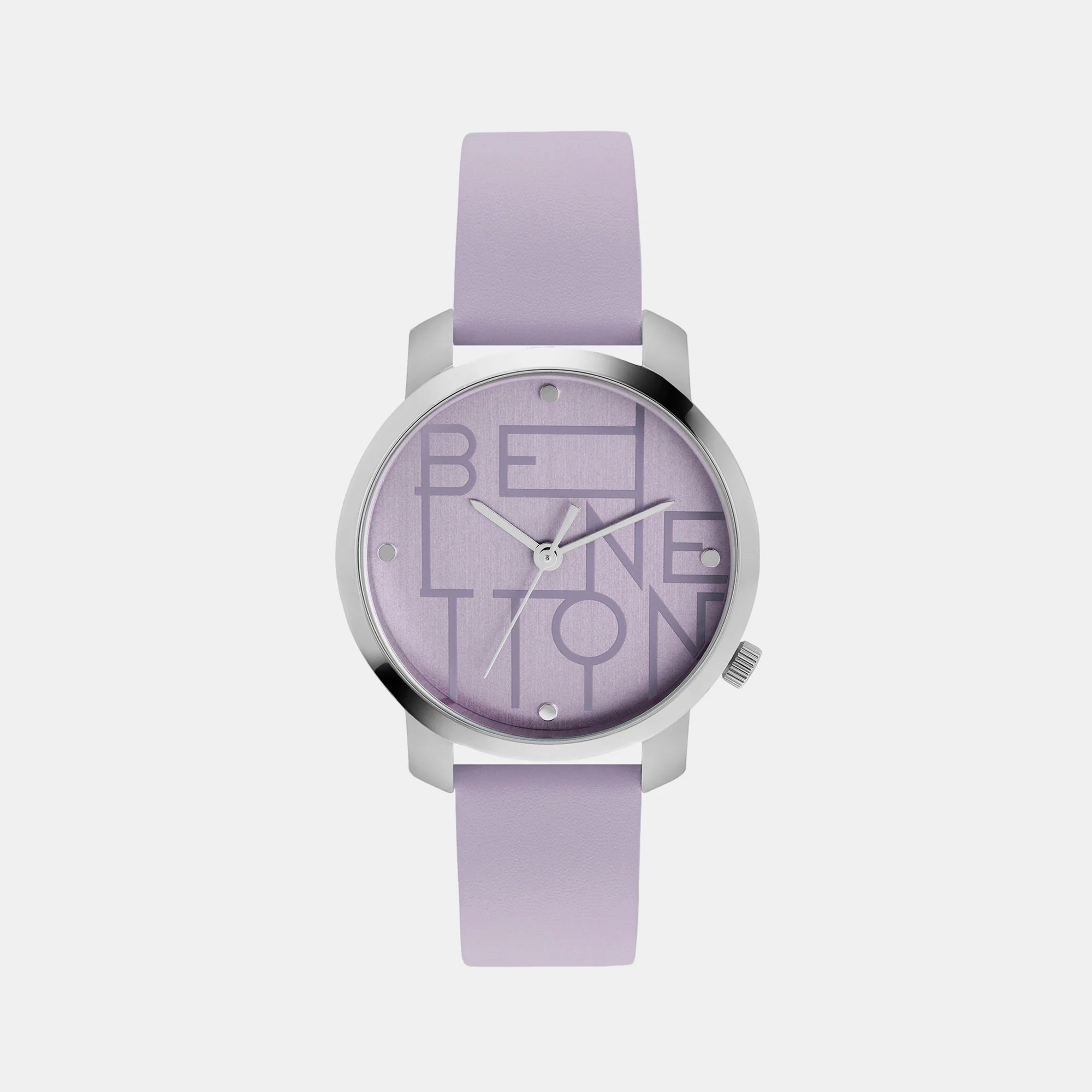 Iconic Women Quartz Lavender Dial Analog Leather Watch UWUCL0705