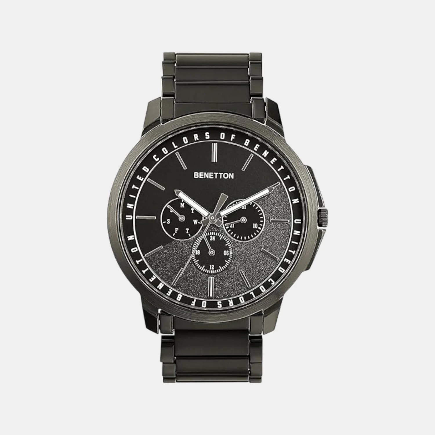 Signature Men Quartz Black Dial Multi-Function Stainless Steel Watch UWUCG1802