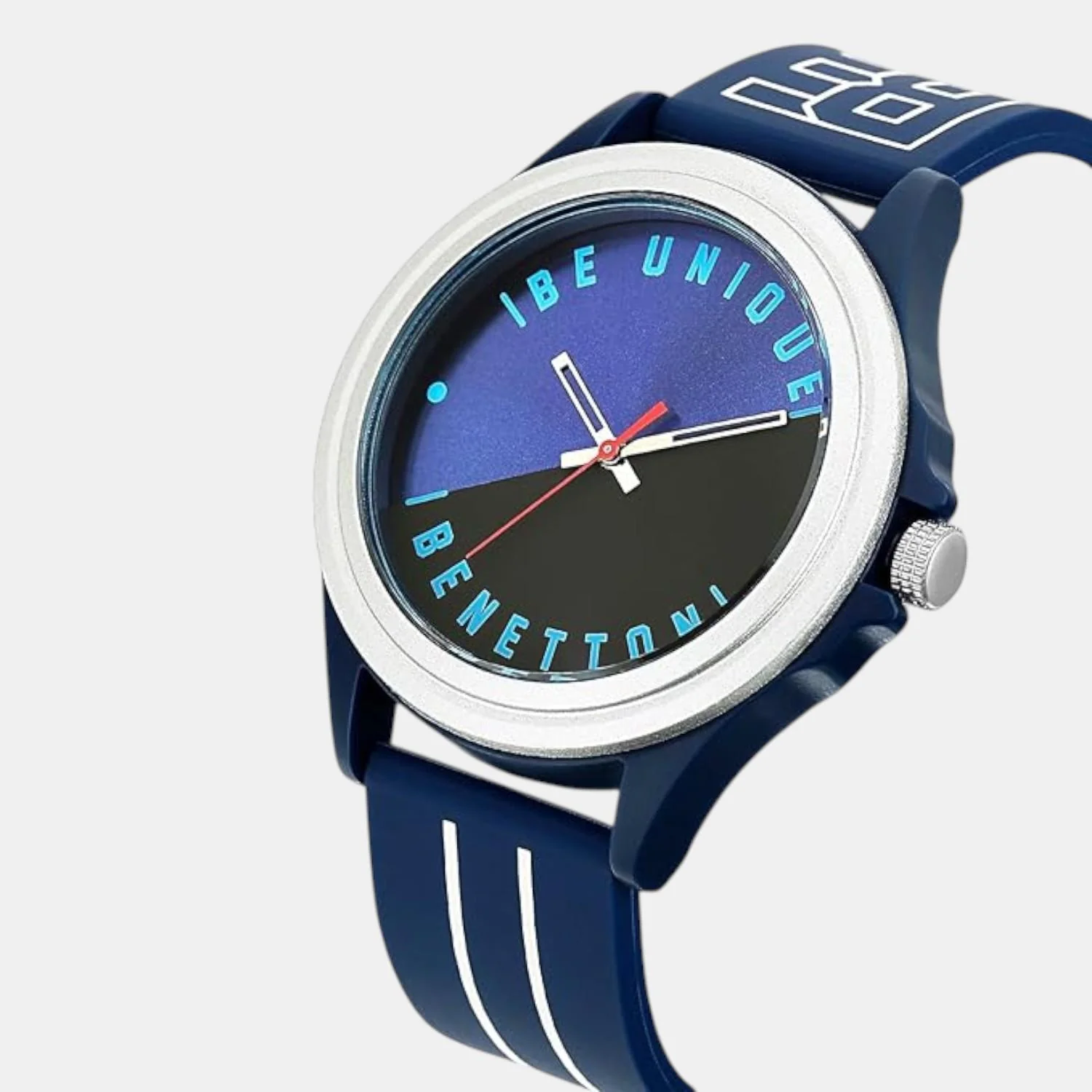 Signature Men Quartz Blue & Black Dial Analog Silicone Watch UWUCG0312 - Image 2