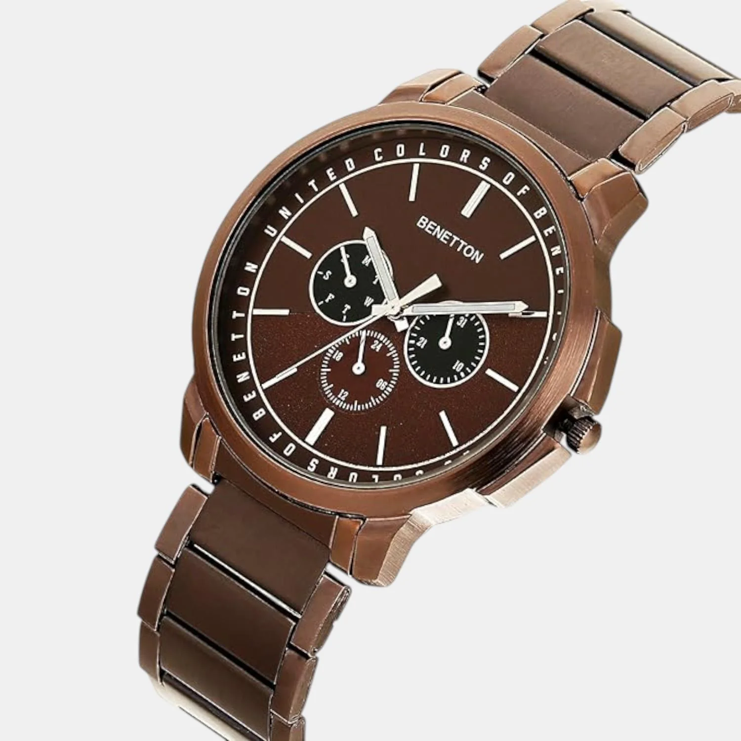Signature Men Quartz Brown Dial Multi-Function Stainless Steel Watch UWUCG1801 - Image 2