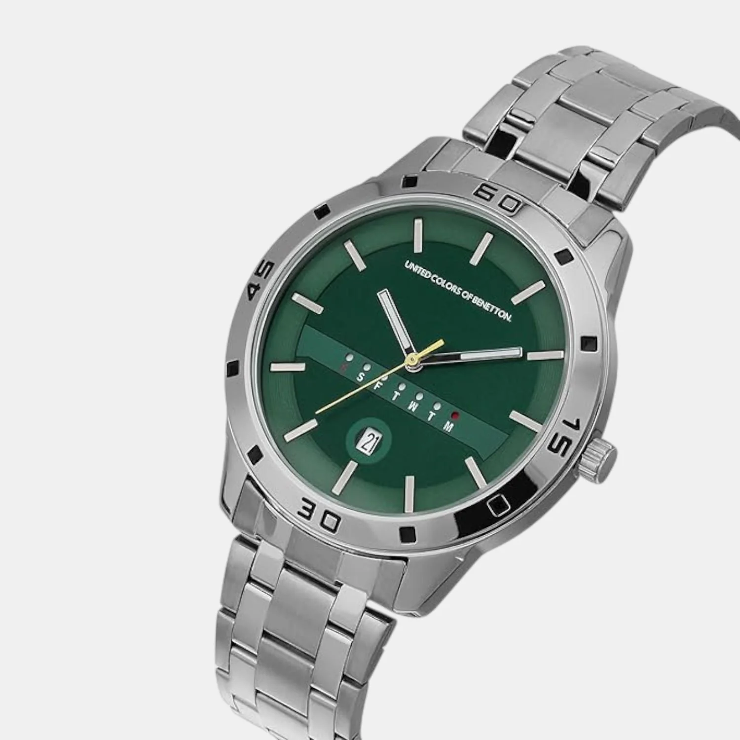 Signature Men Quartz Green Dial Analog Stainless Steel Watch UWUCG1607 - Image 2