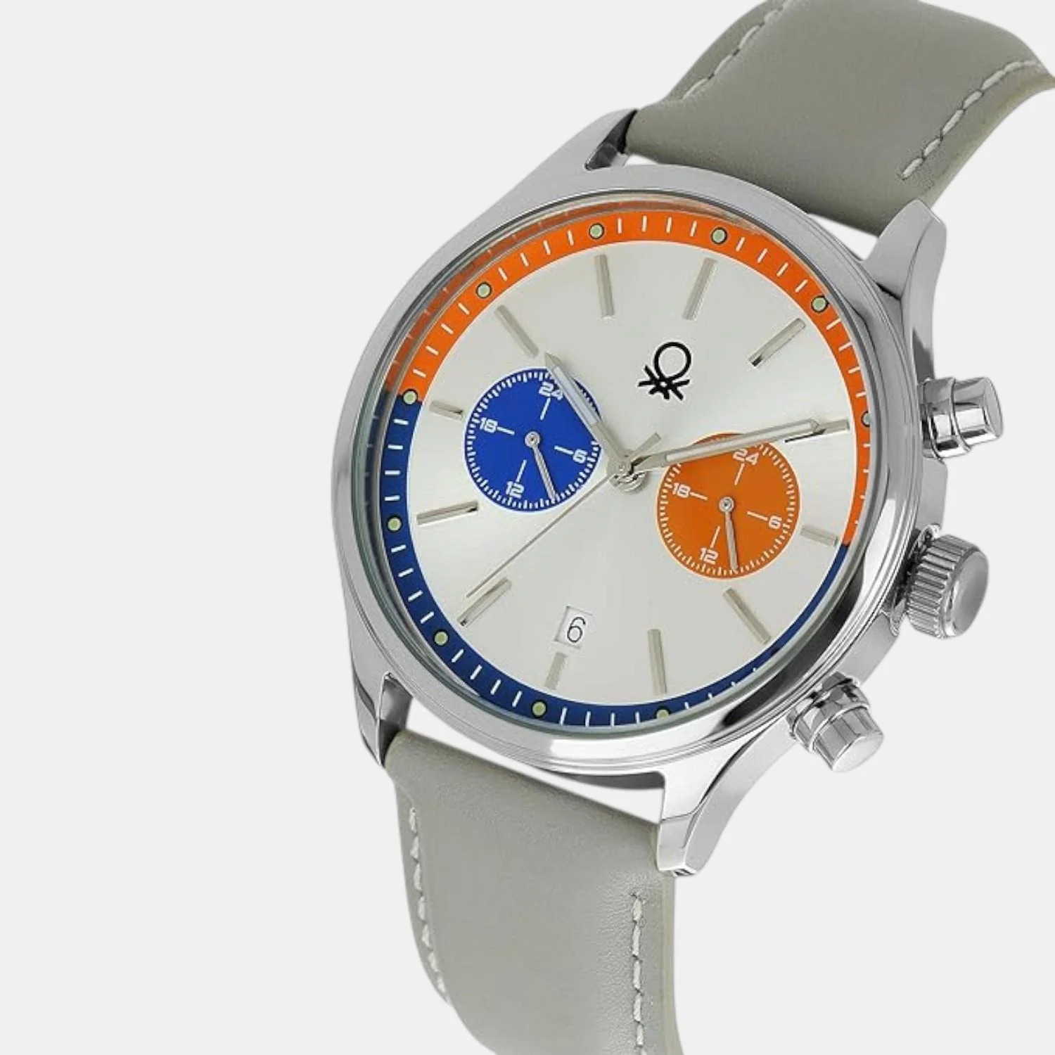 Signature Men Quartz Silver Dial Multi-Function Leather Watch UWUCG2400 - Image 2