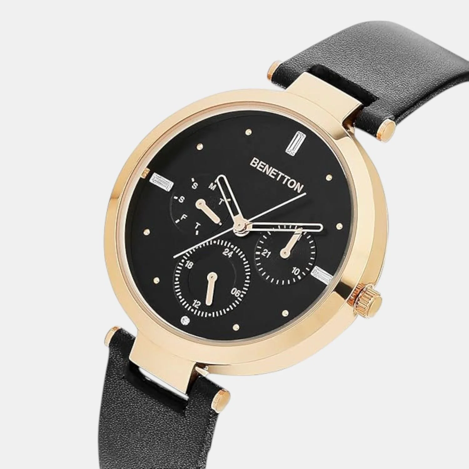 Signature Women Quartz Black Dial Multi-Function Leather Watch UWUCL1006 - Image 2