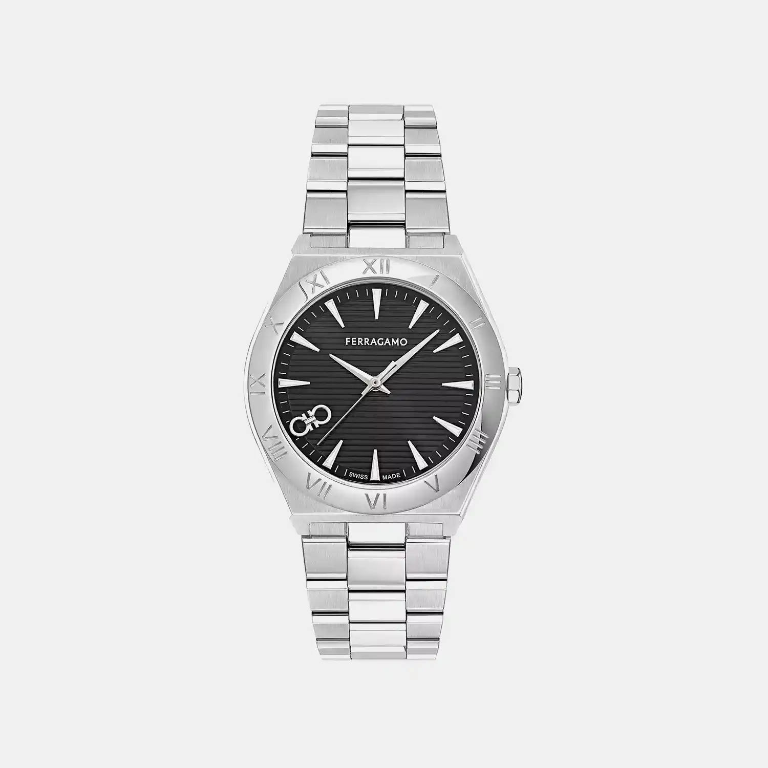 Vega Men Quartz Black Dial Analog Stainless Steel Watch SFKV00525