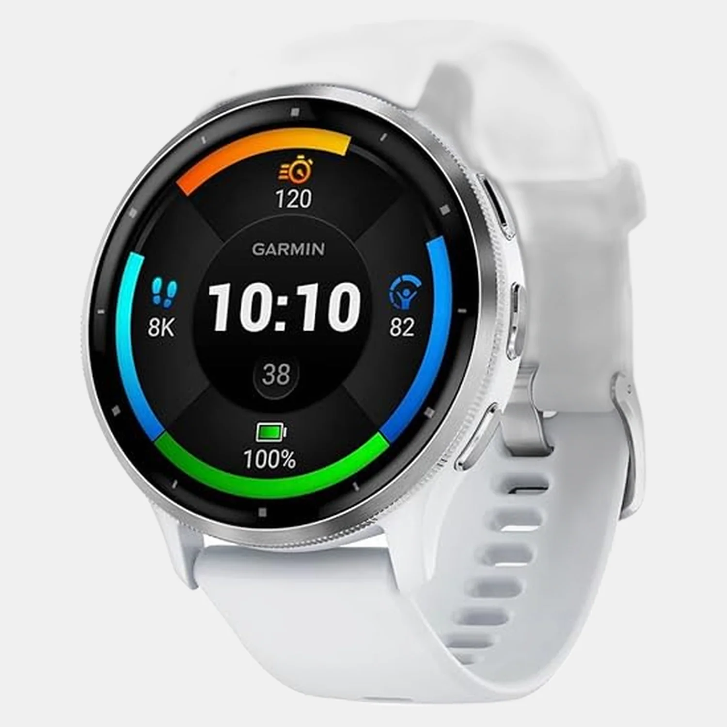 Venu 3 Unisex Black Dial Digital Silicone Watch 010-02784-00 - Image 2