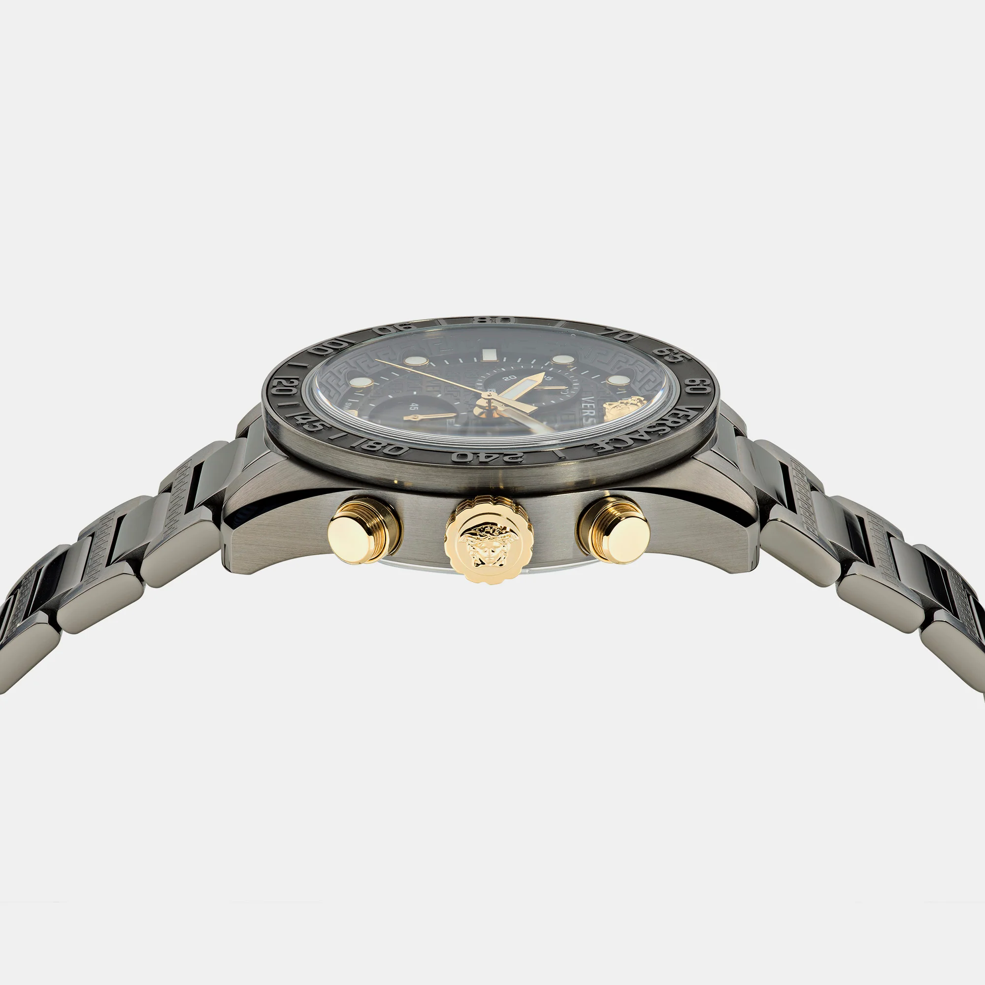 Greca Dome Men Quartz Black Dial Chronograph Stainless Steel Watch VE6K00623 - Image 3