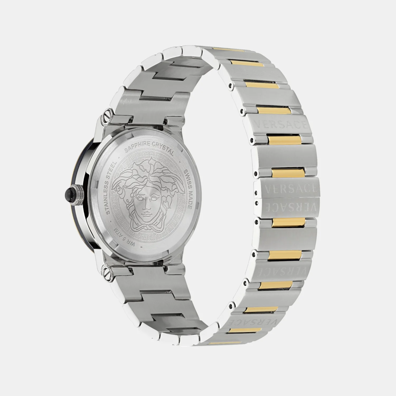 Greca Logo Moonphase Unisex Quartz Blue Dial Analog Stainless Steel Watch VE7G00223 - Image 4