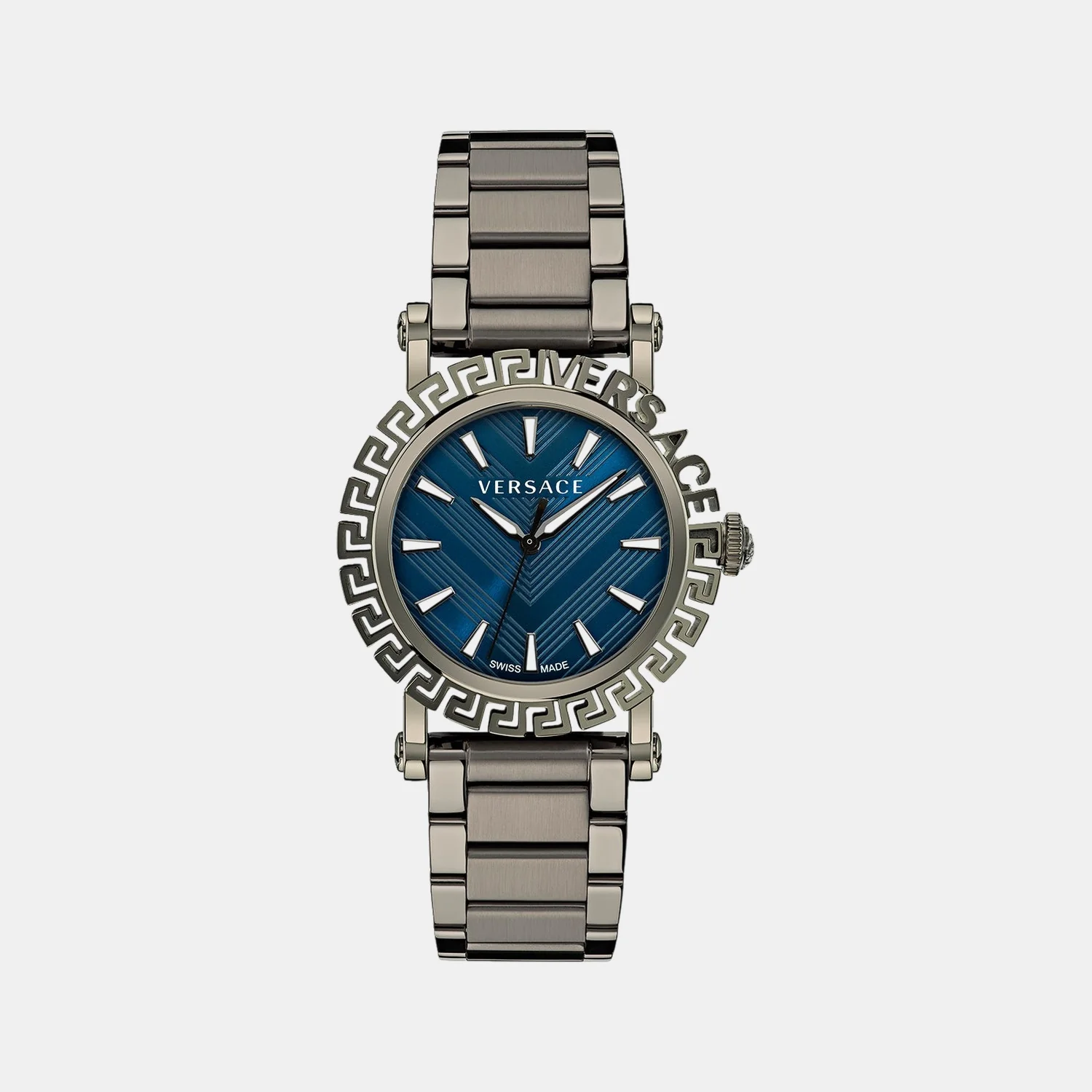 Greca Men Quartz Blue Dial Analog Stainless Steel Watch VE6D00423