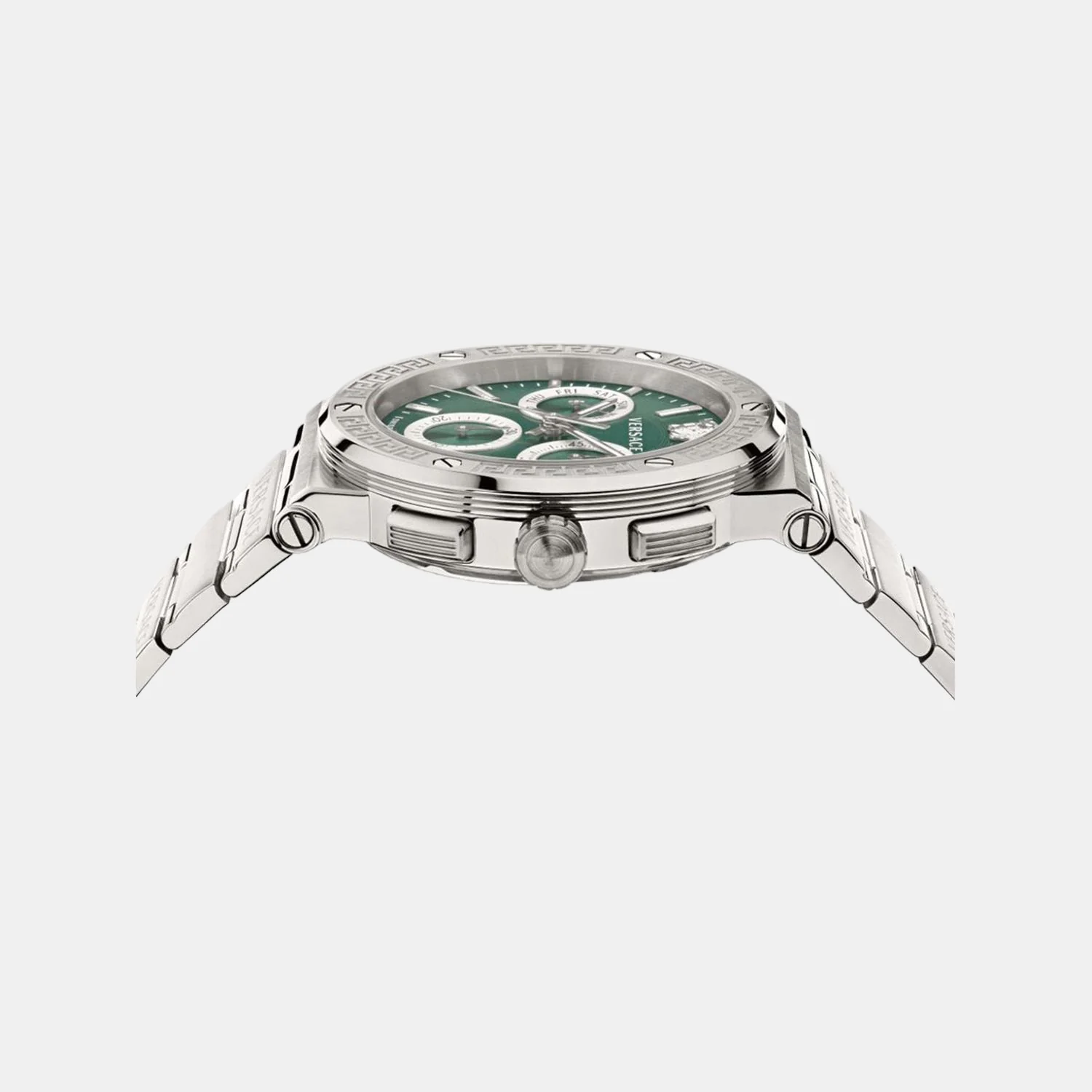Greca Men Quartz Green Dial Chronograph Stainless Steel Watch VEZ900121 - Image 3