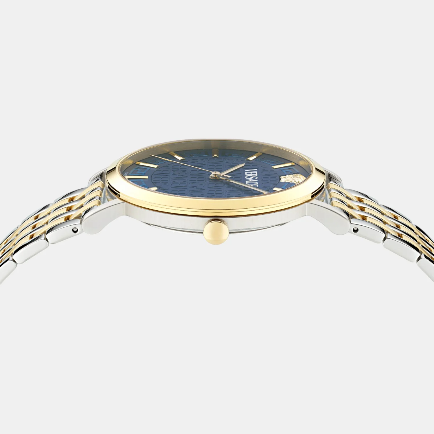 Greca Slim Men Quartz Blue Dial Analog Stainless Steel Watch VE8Q00424 - Image 2
