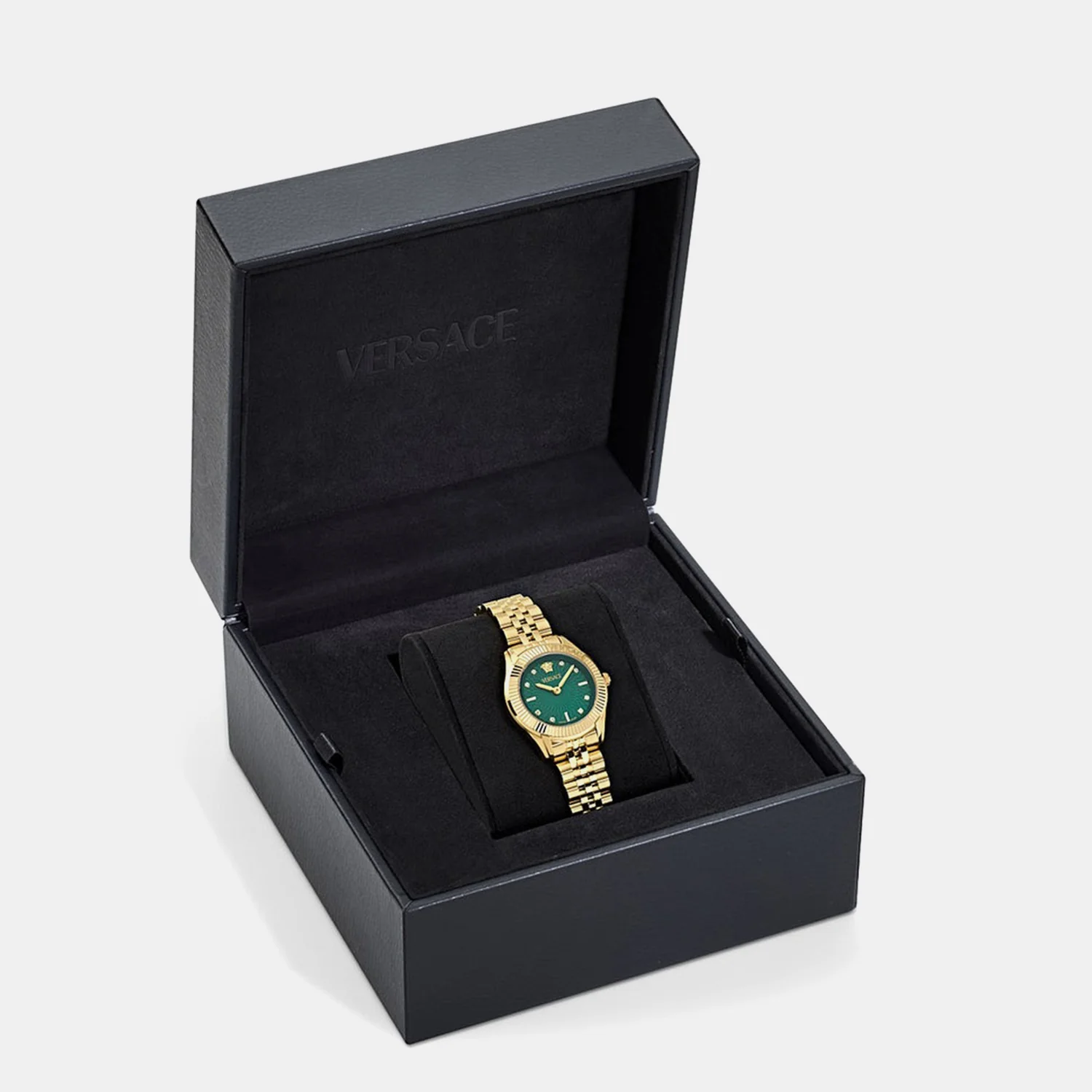 Greca Women Quartz Green Dial Analog Stainless Steel Watch VE9CA0725 - Image 5