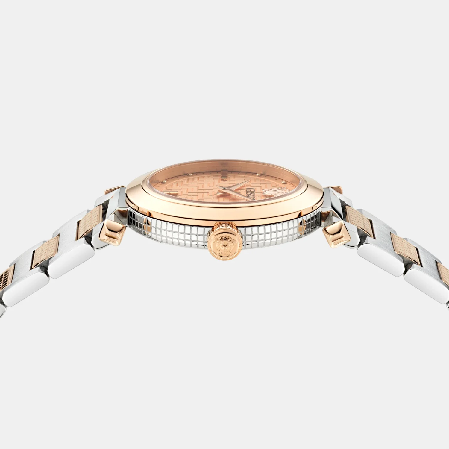 Greek Women Quartz Rose Gold Asymmetrical Dial Analog Stainless Steel Watch VE5B00425 - Image 3