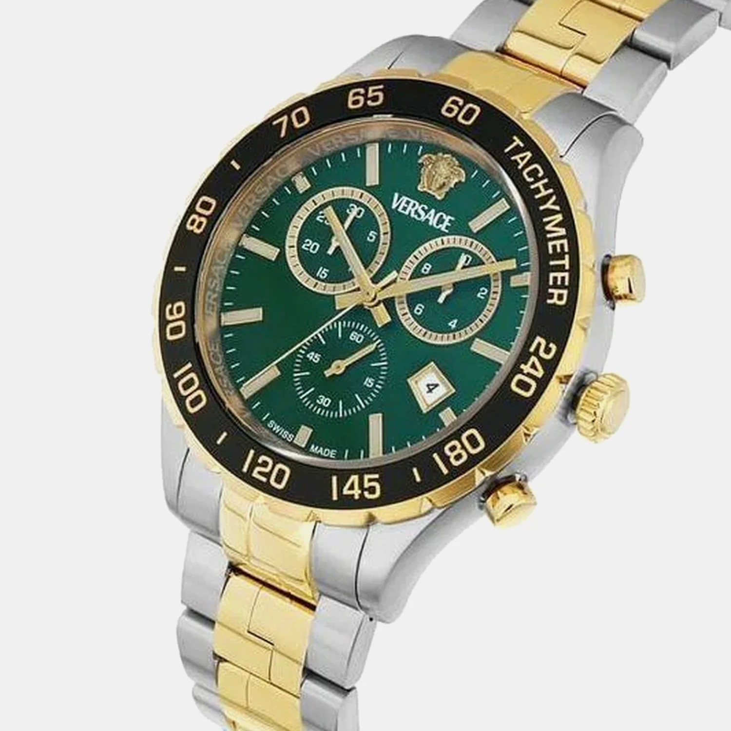Hellen Men Quartz Green Dial Chronograph Stainless Steel Watch VEPCA0524 - Image 2