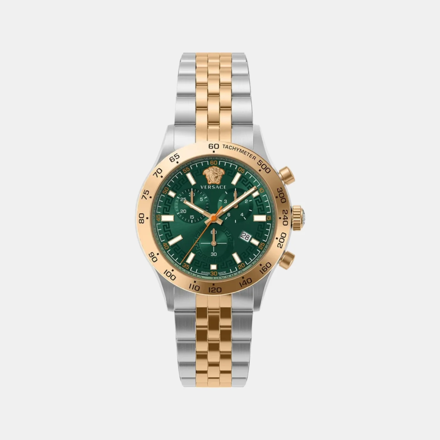 Hellenyium Men Quartz Green Dial Chronograph Stainless Steel Watch VE2U00924 - Image 5