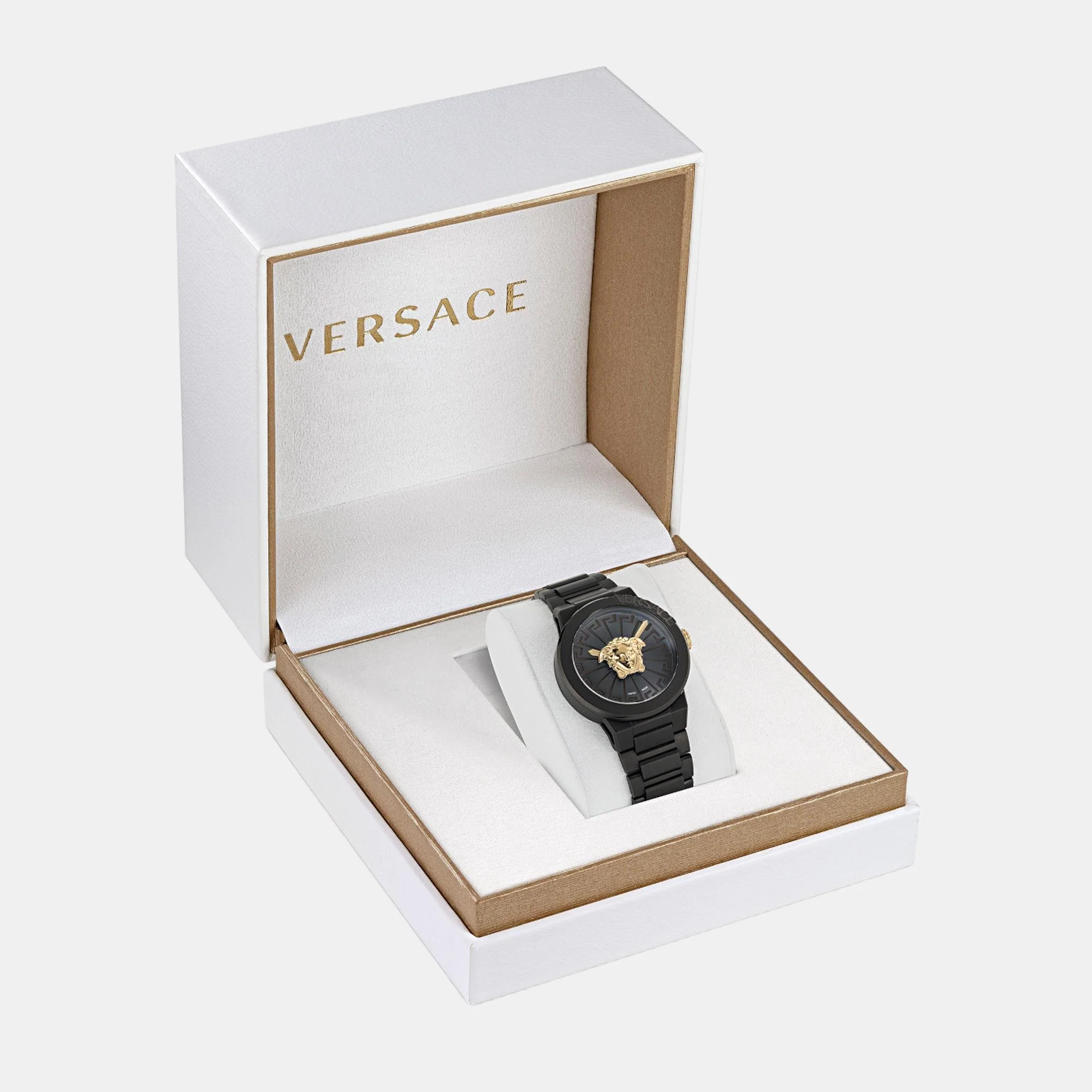Medusa Infinite Women Quartz Black Dial Analog Stainless Steel Watch VE3F00622 - Image 5