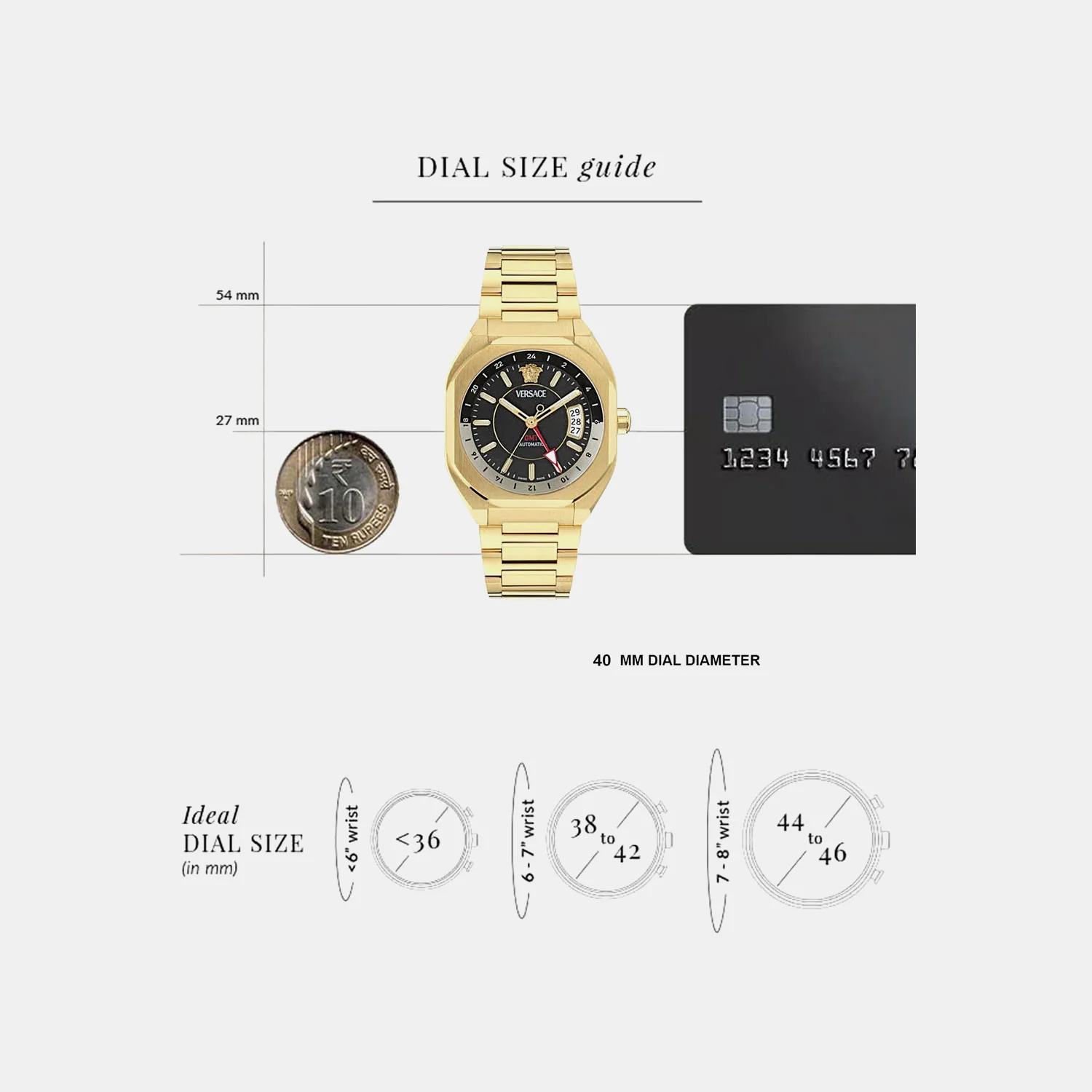 Men GMT Black Dial Analog Stainless Steel Watch VE0I00425 - Image 5