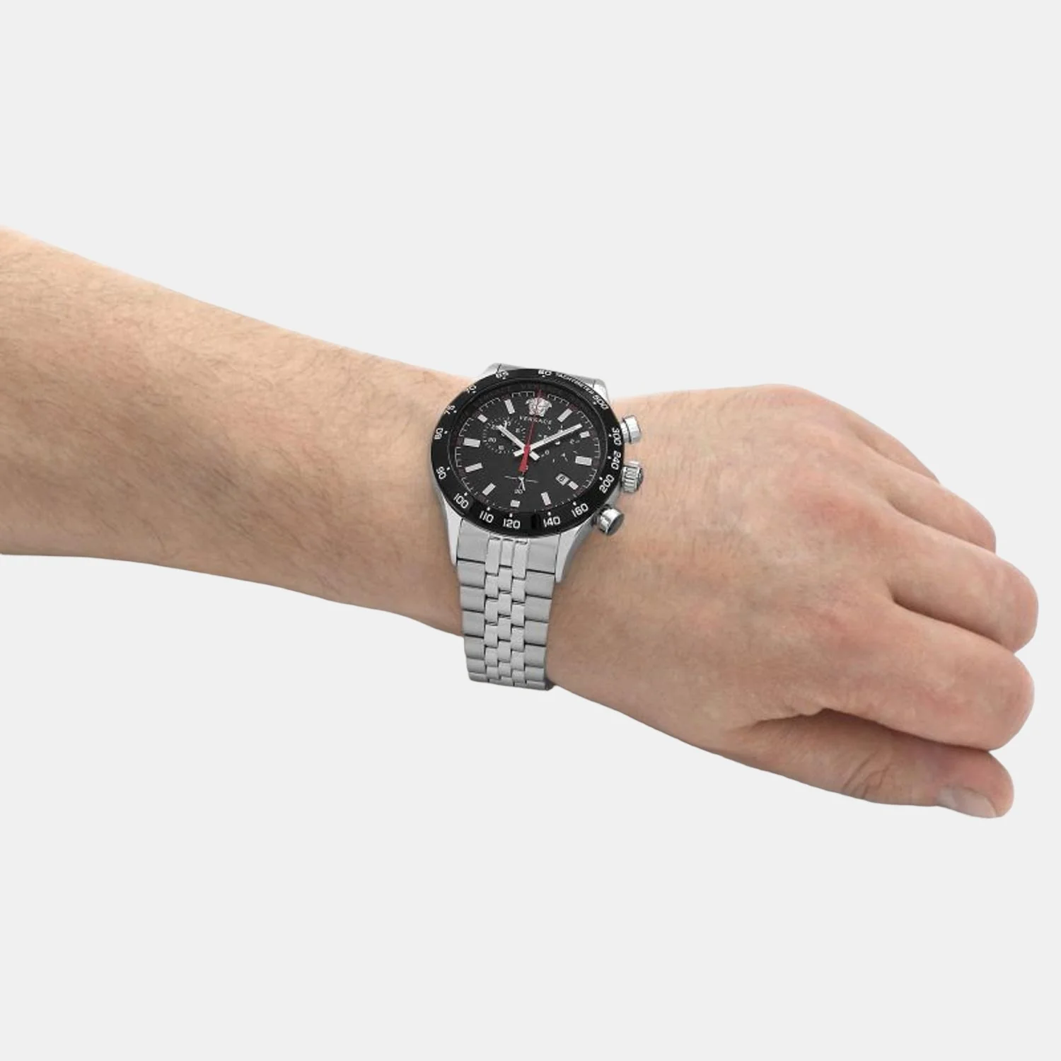 Men Quartz Black Dial Chronograph Stainless Steel Watch VE2U00322 - Image 5