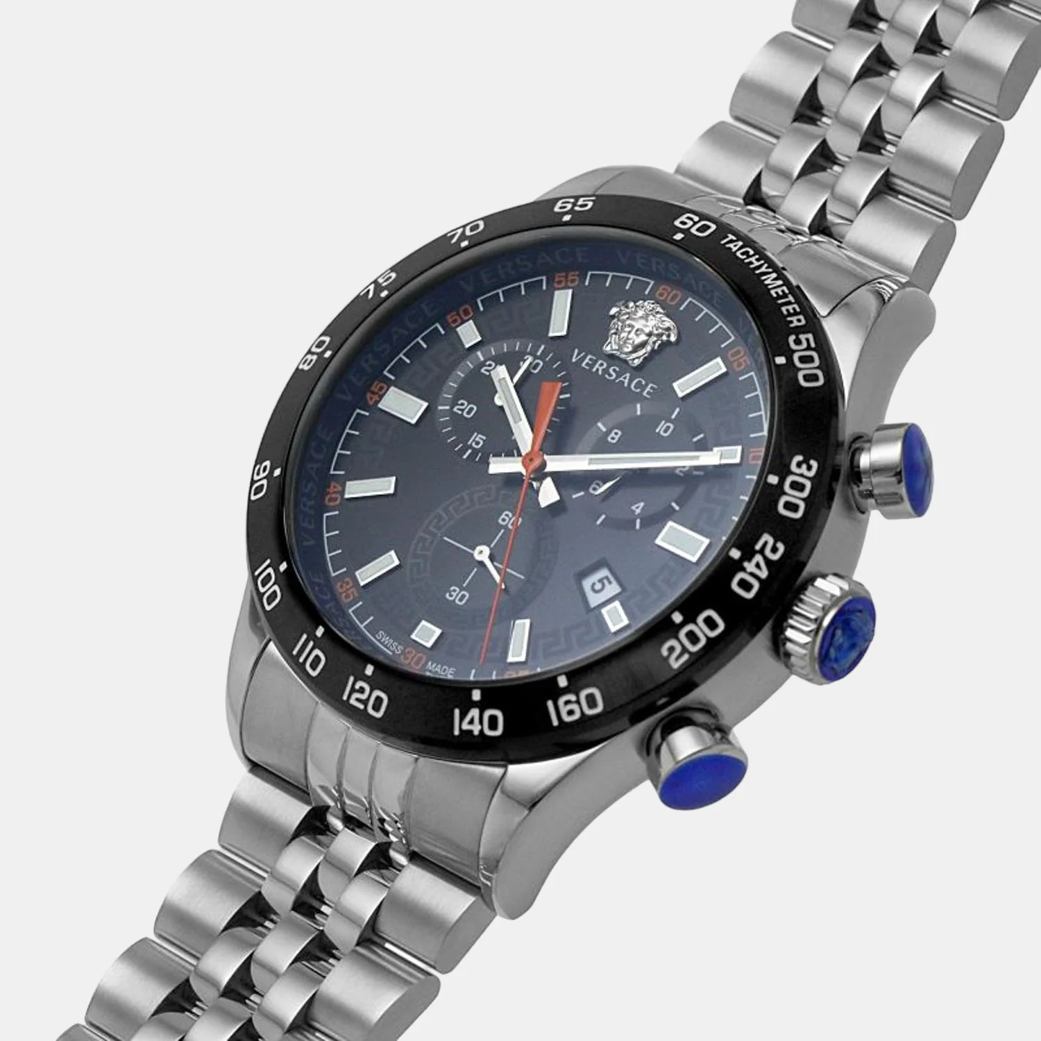 Men Quartz Black Dial Chronograph Stainless Steel Watch VE2U00322 - Image 7