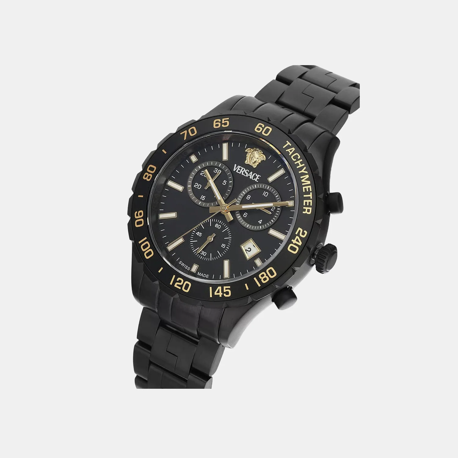 Men Quartz Black Dial Chronograph Stainless Steel Watch VEPCA0624 - Image 2
