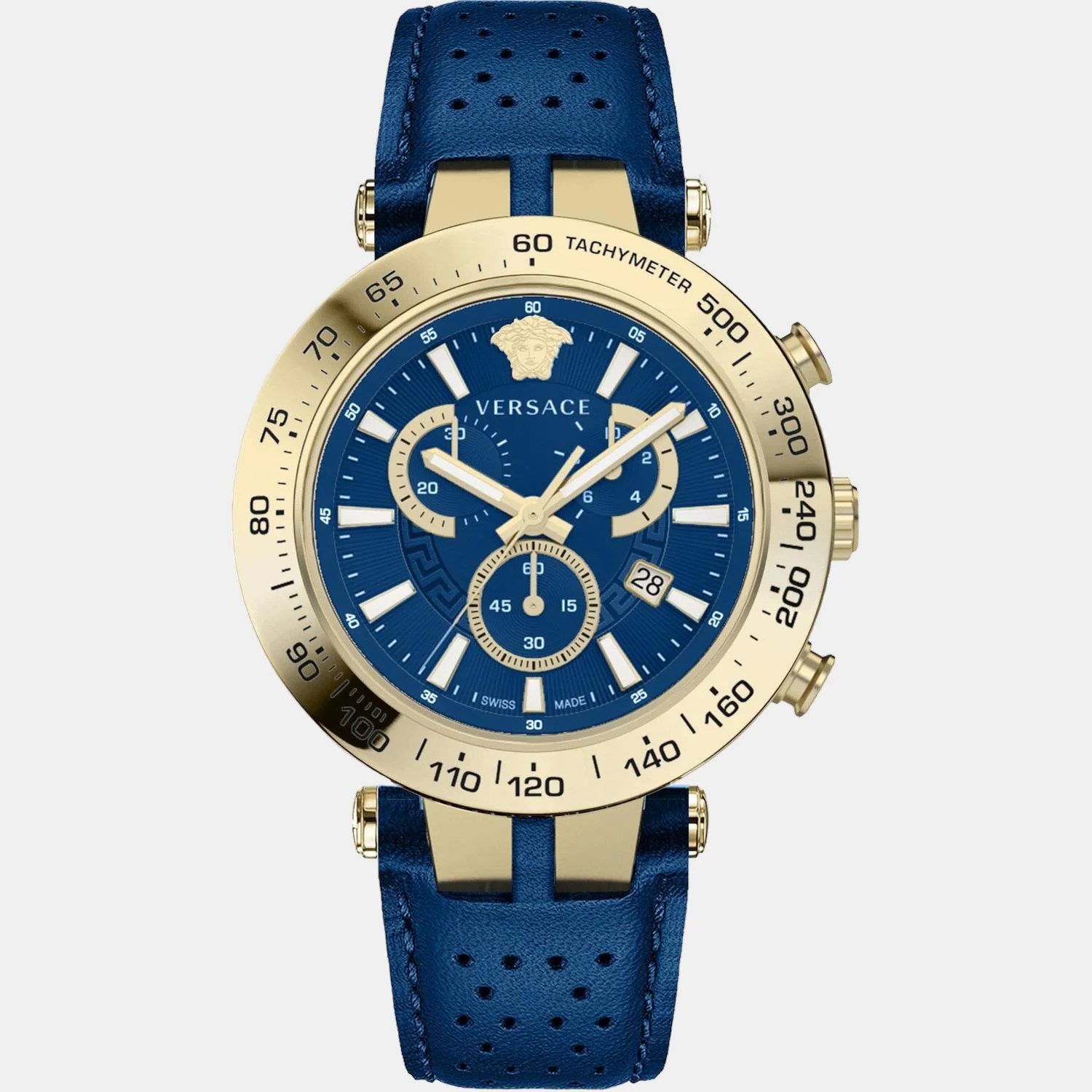 Men Quartz Blue Dial Analog Leather Watch VEJB00322 - Image 3