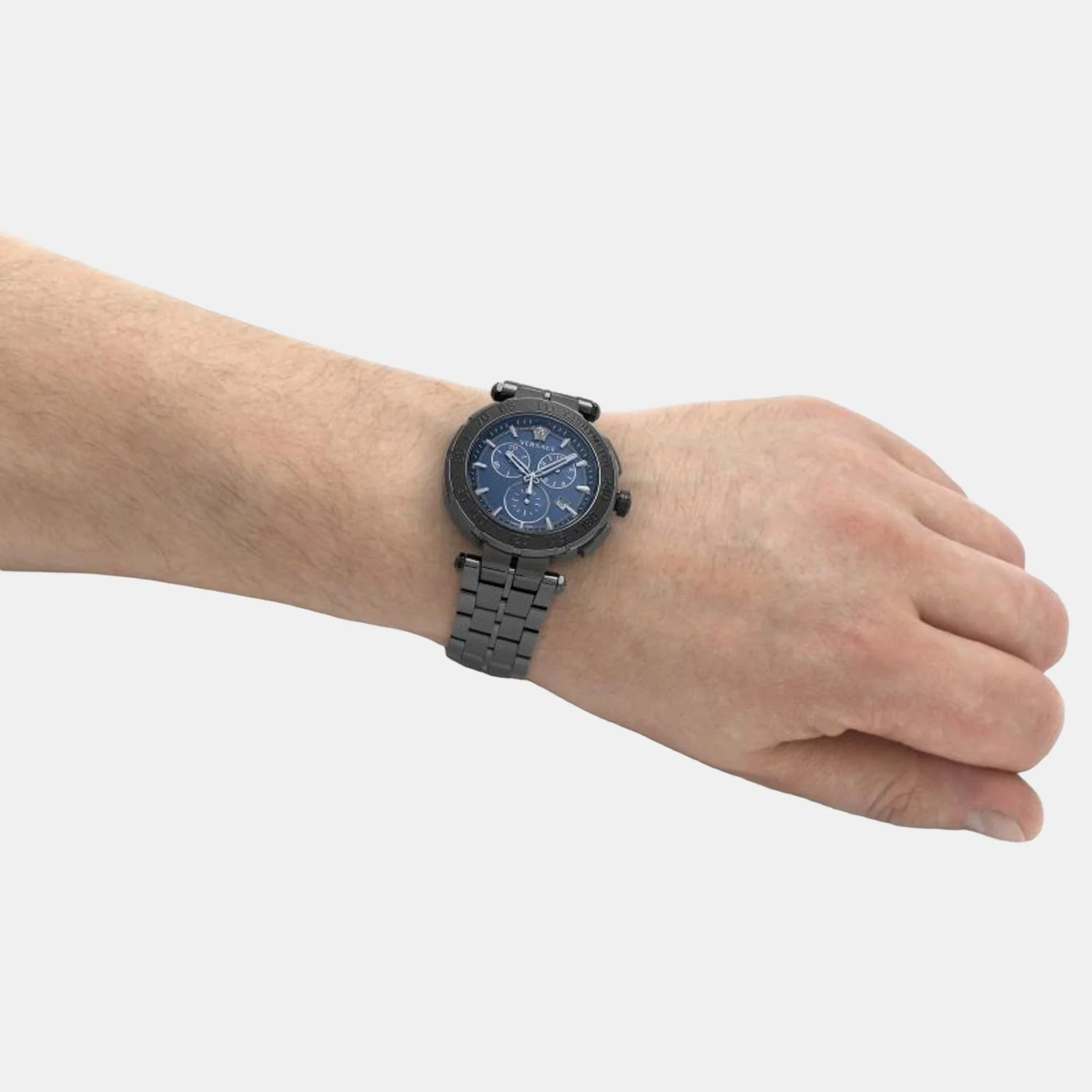 Men Quartz Blue Dial Chronograph Stainless Steel Watch VEPM00620 - Image 5
