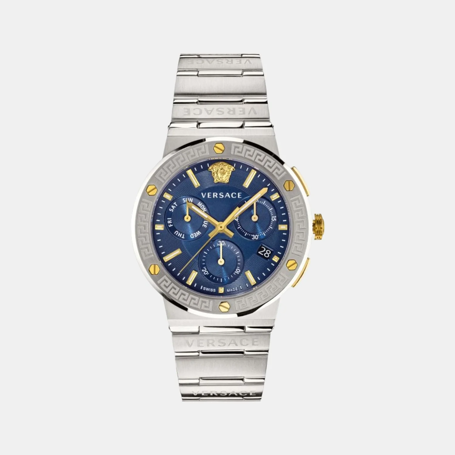 Men Quartz Blue Dial Chronograph Stainless Steel Watch VEZ900221