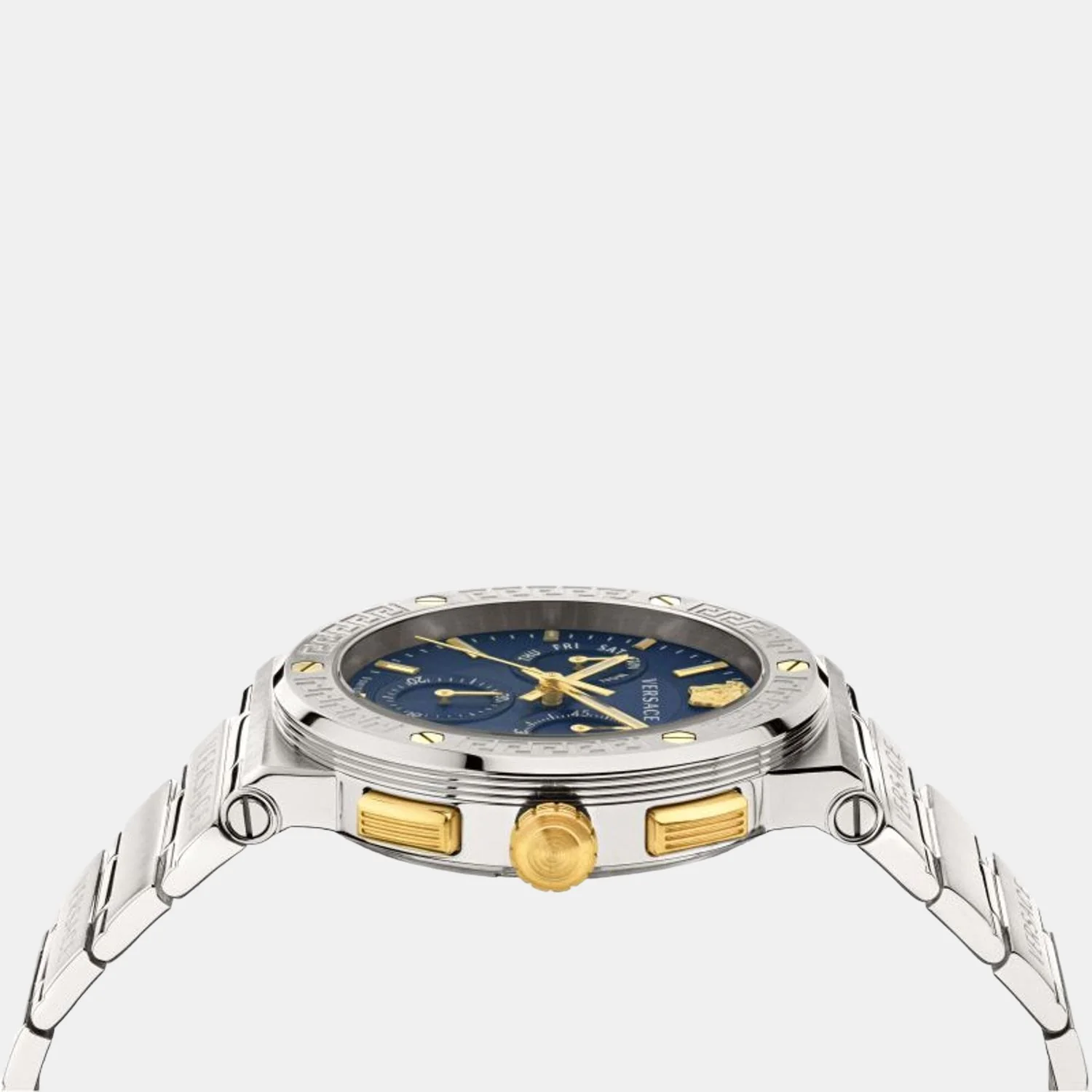 Men Quartz Blue Dial Chronograph Stainless Steel Watch VEZ900221 - Image 2