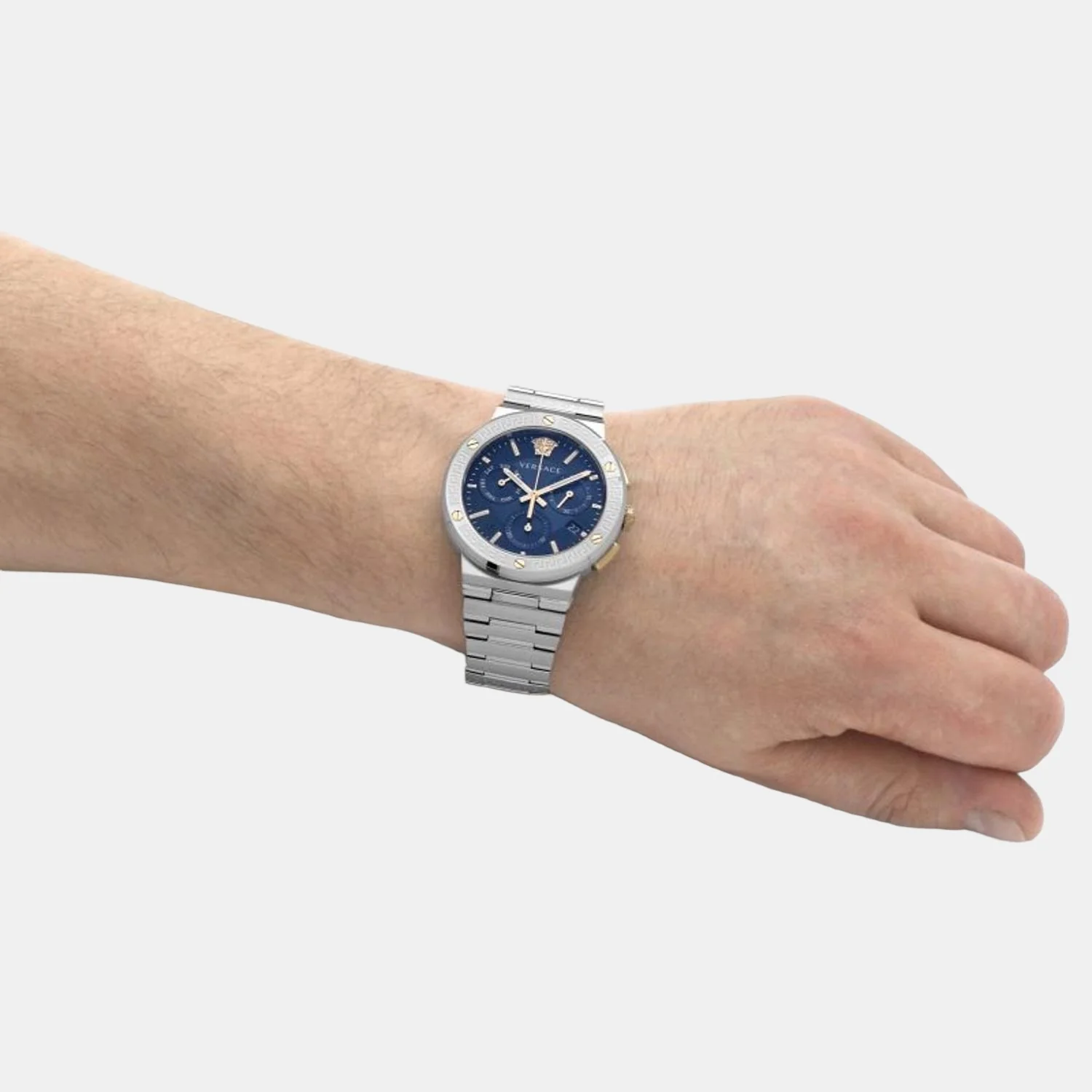 Men Quartz Blue Dial Chronograph Stainless Steel Watch VEZ900221 - Image 4