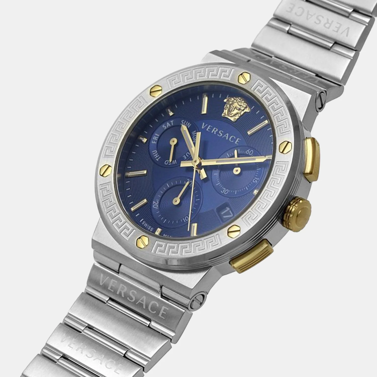 Men Quartz Blue Dial Chronograph Stainless Steel Watch VEZ900221 - Image 7
