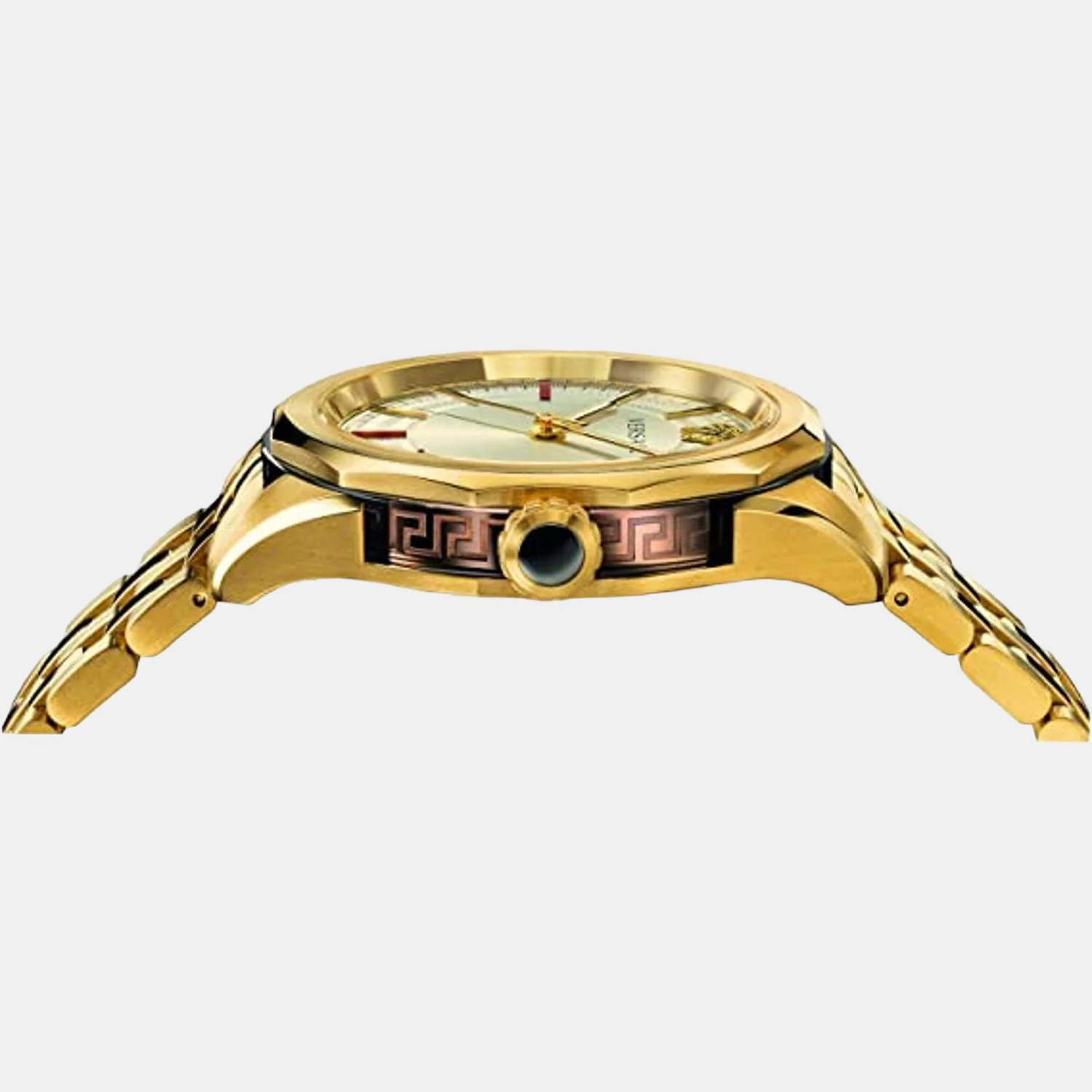 Men Quartz Gold Dial Analog Stainless Steel Watch VERA00618 - Image 2