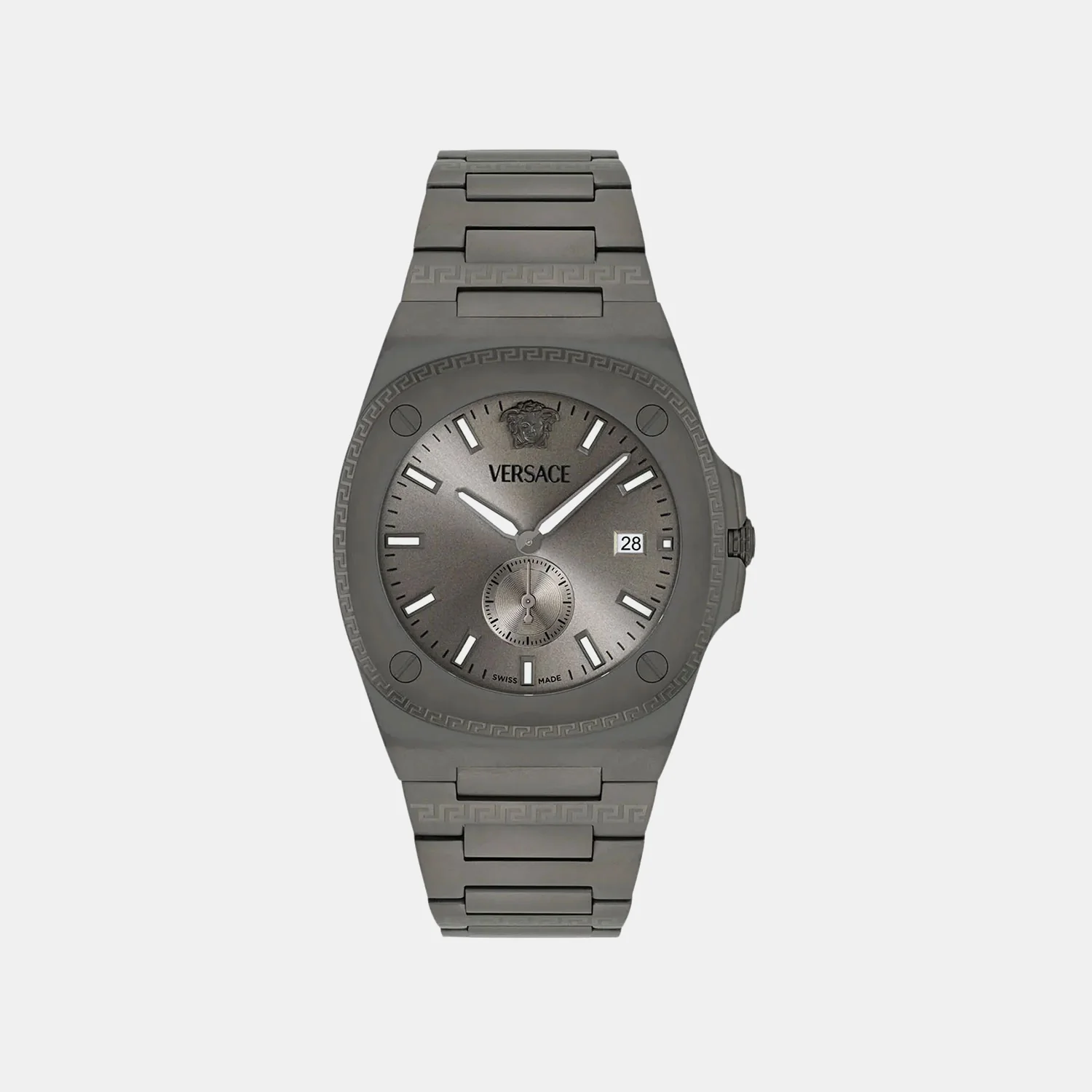 Men Quartz Grey Dial Analog Recycled Steel Watch VE0V00625