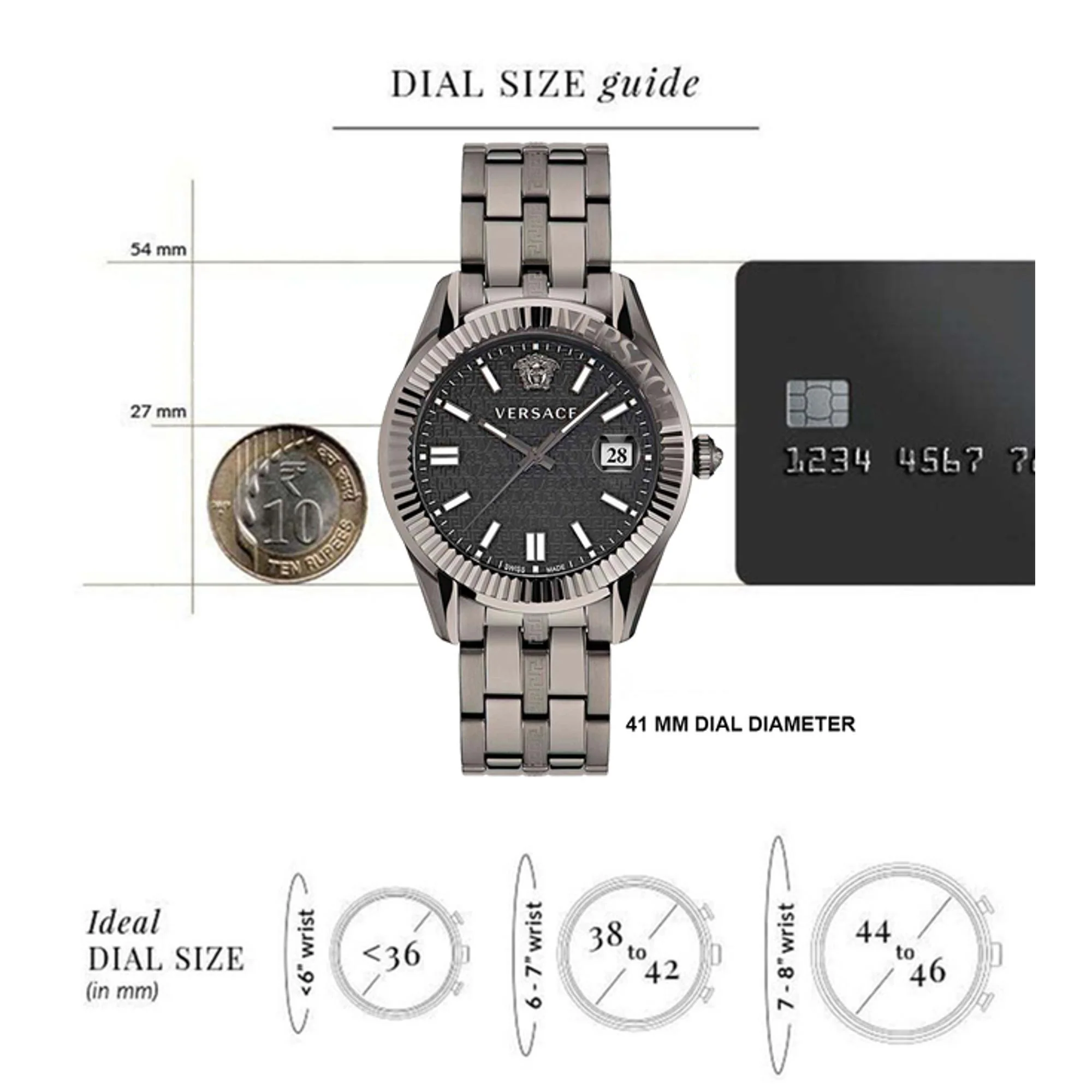 Men Quartz Grey Dial Analog Stainless Steel Watch VE3K00622 - Image 5
